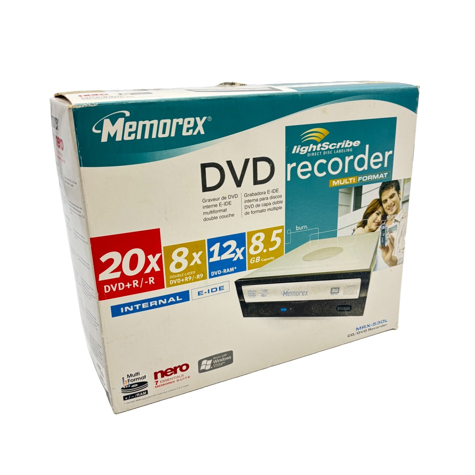 Memorex MRX-530L 20x Multi-Format Internal E-IDE DVD Recorder with LightScribe