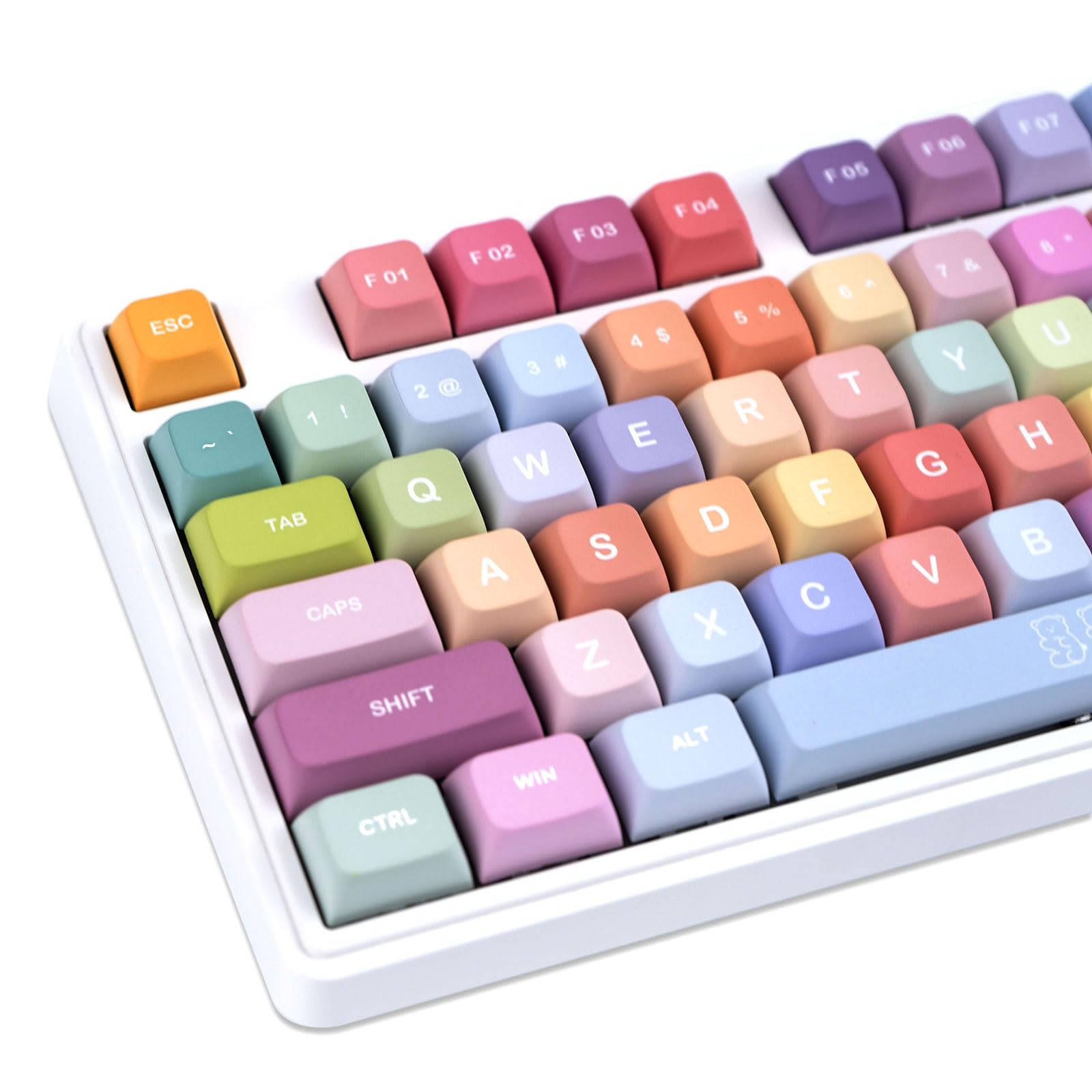 Custom Keycaps, 133 Keys Candy Bear Cute Keycap, Dye Sublimation PBT Key Caps...