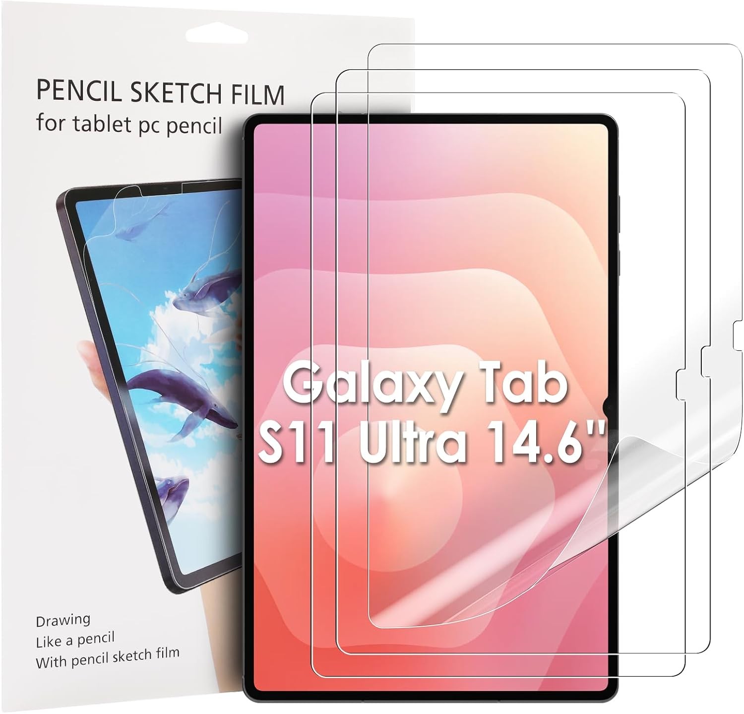 3 Pack Screen Protector for Samsung Galaxy Tab S11 Ultra, Anti-Fingerprint