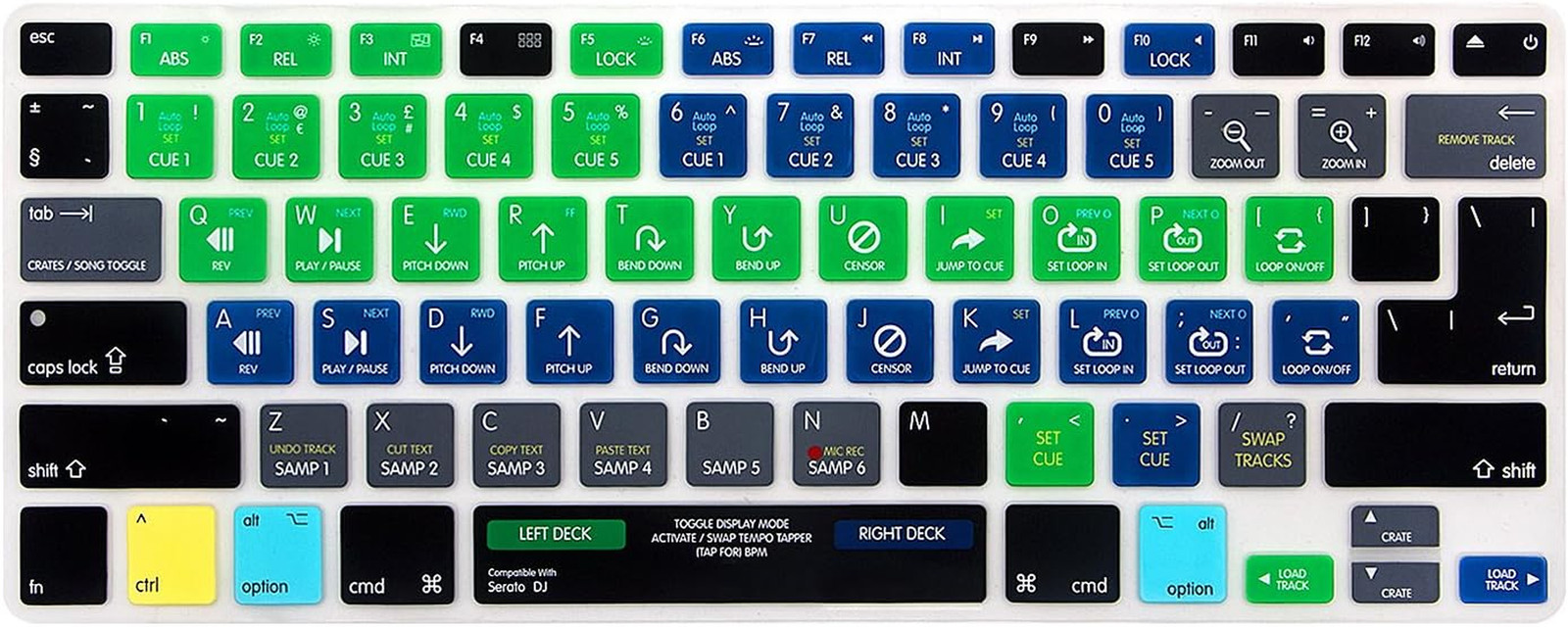 Serato DJ Keyboard Cover for Macbook Air Pro 13" 15" 2015 or Older