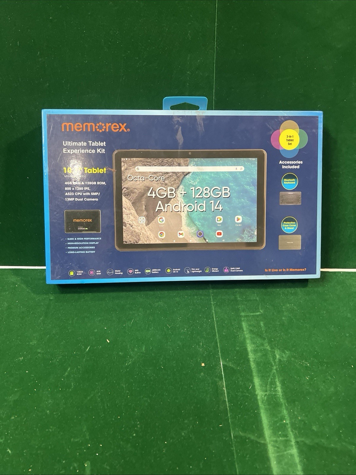 New Memorex 10.1 inch Android 14 Tablet Kit - 4GB/128G bundle Keyboard & Case