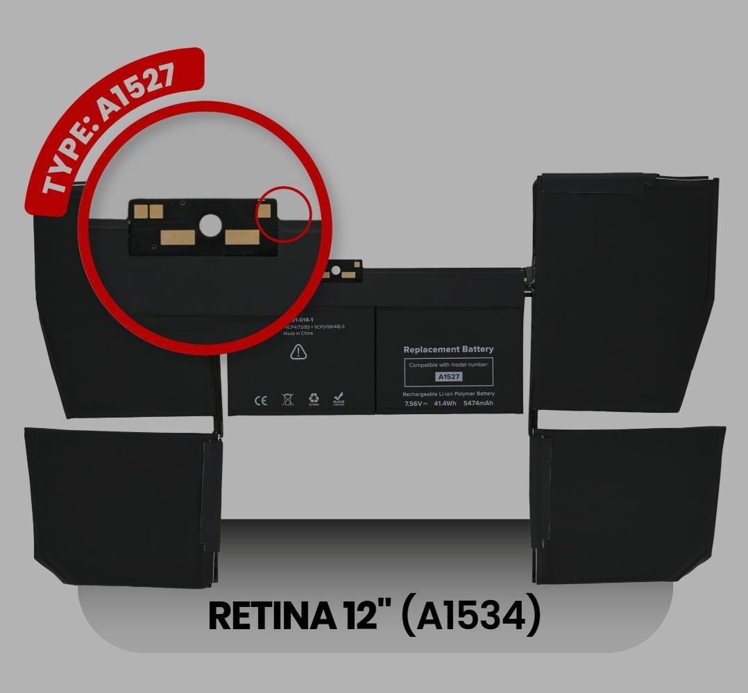 MacBook A1534 A1527 battery replacement 12''
