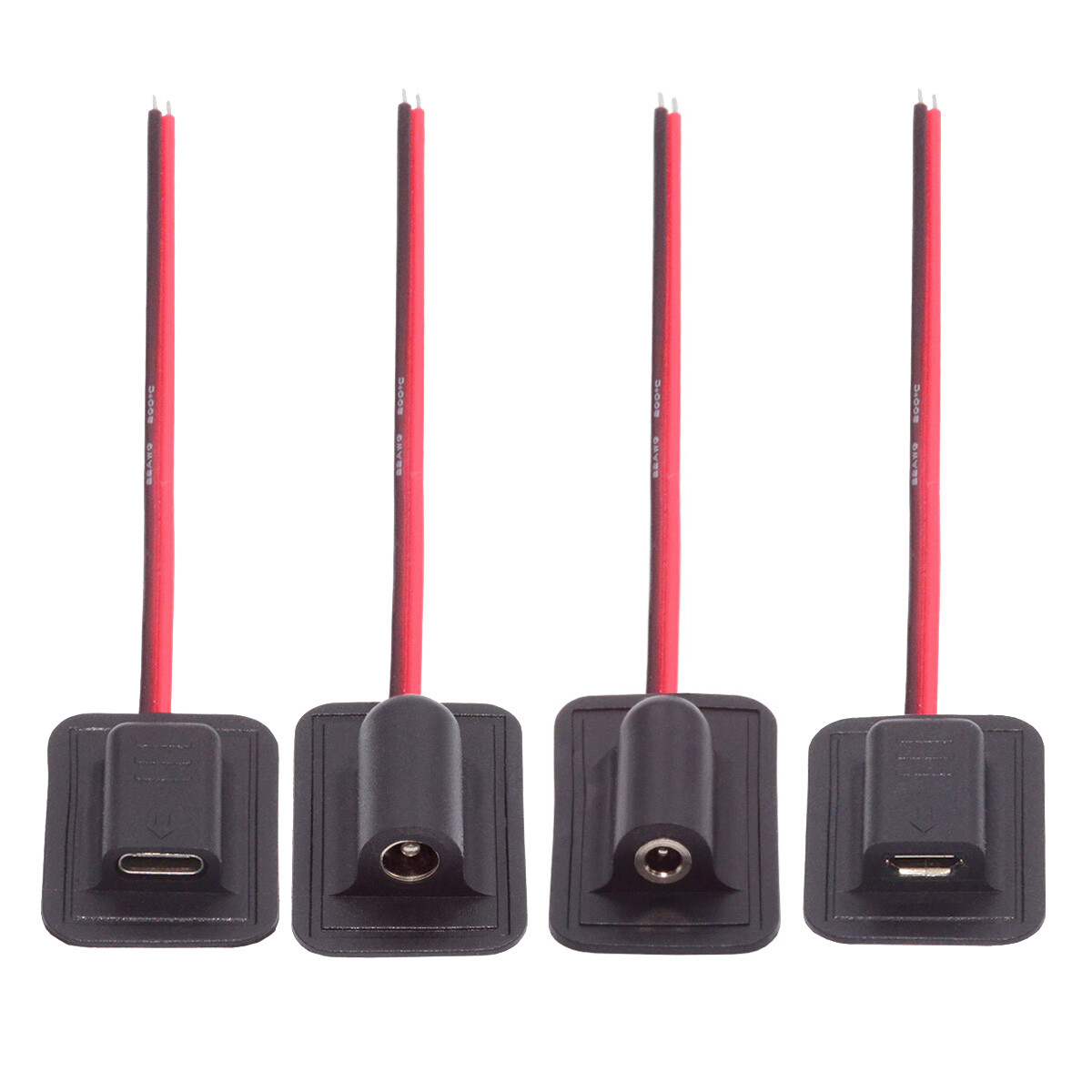 CY Micro-USB Type-C DC 5.5x2.1mm 3.5X1.35mm Power Extension Cable for Backpack