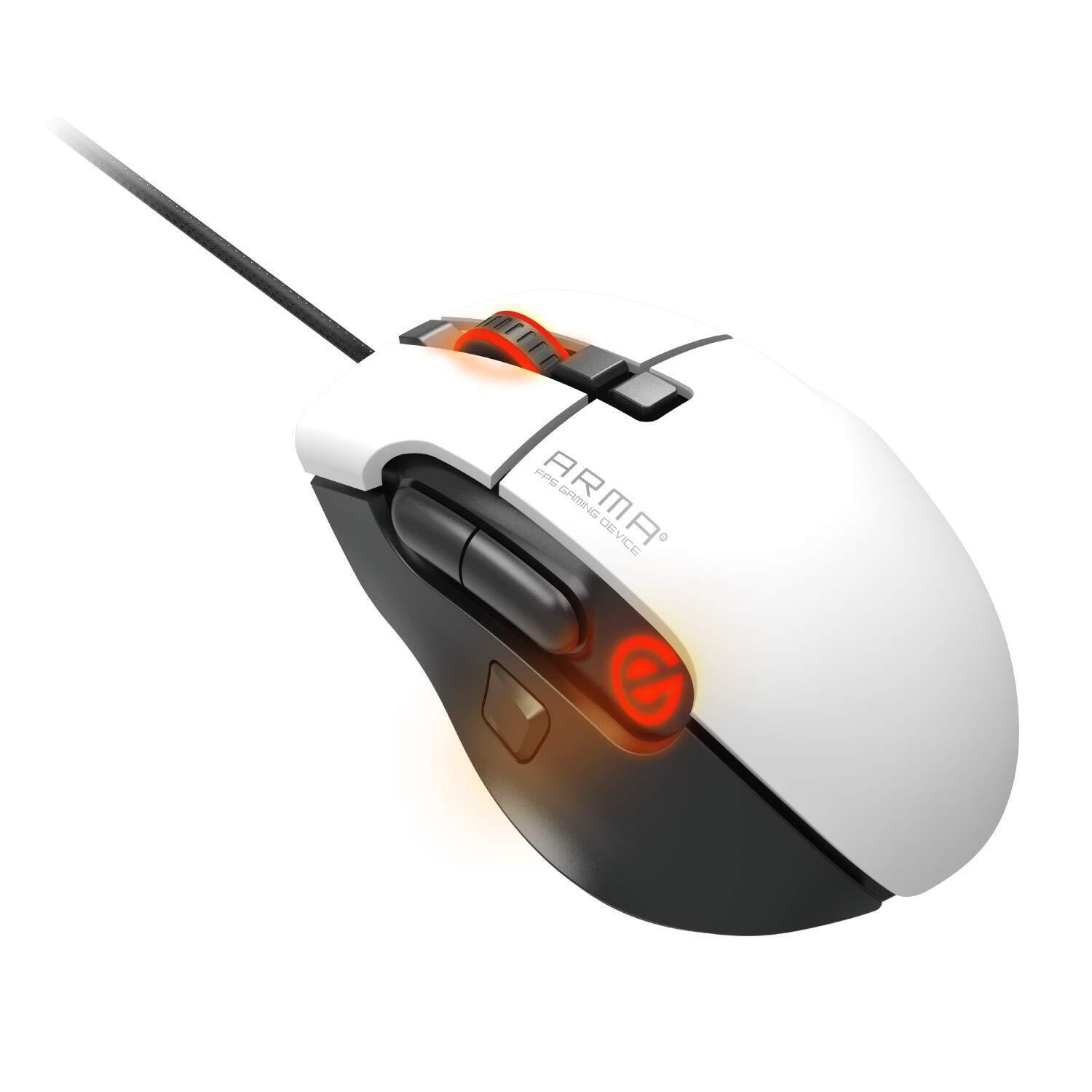 Gaming mouse MSize 8 button [ARMA] Equipped with hardware macro white