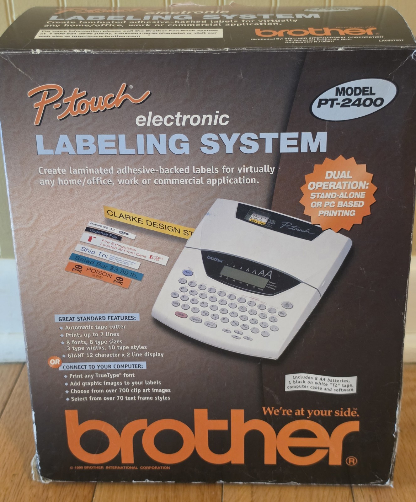 New Brother P-Touch PT-2400 Dual Operation Electronic Labeling System Vintage
