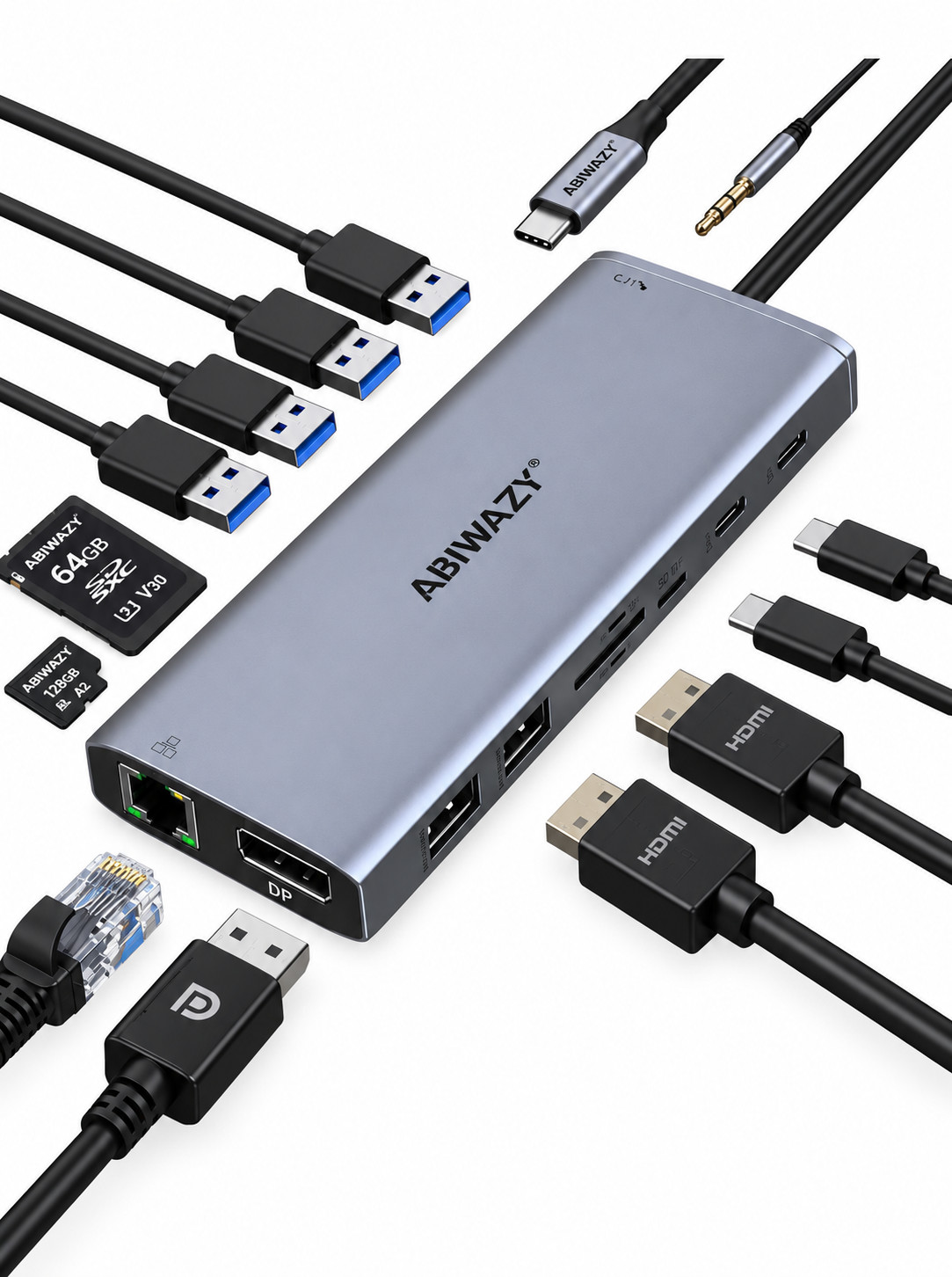 14 in 1 USB C Docking Station Dual Monitor HDMI for Laptop Desktop And More