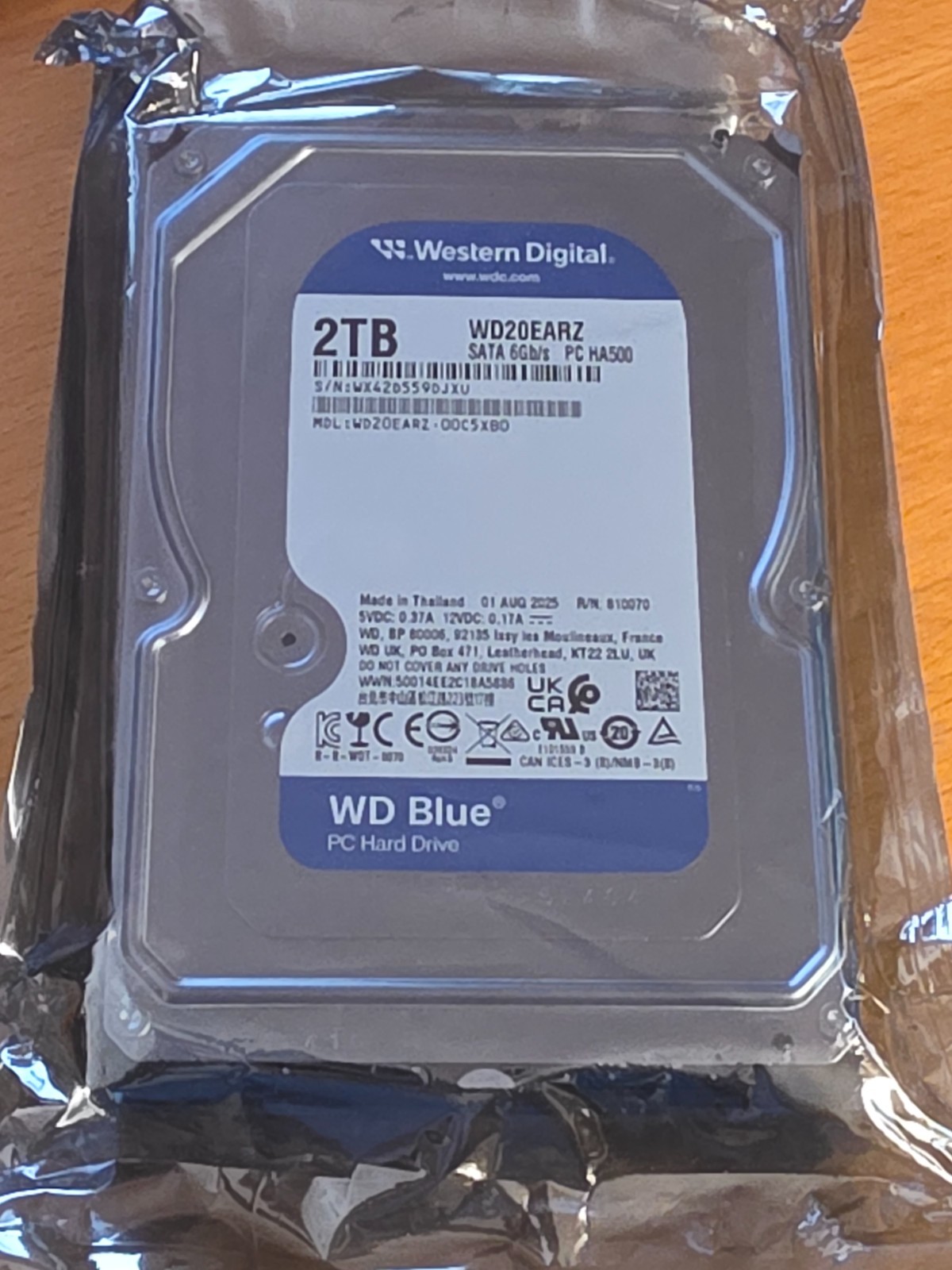 2TB WD Blue PC Internal Hard Drive HDD - 5400 RPM, SATA 6 Gb/s, 64 MB Cache, ...