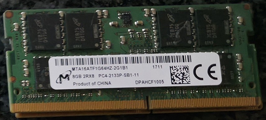Micron MTA16ATF1G64HZ-2G1B1 PC4-2133P-SB1-11 8GB 2RX8 Laptop Memory RAM