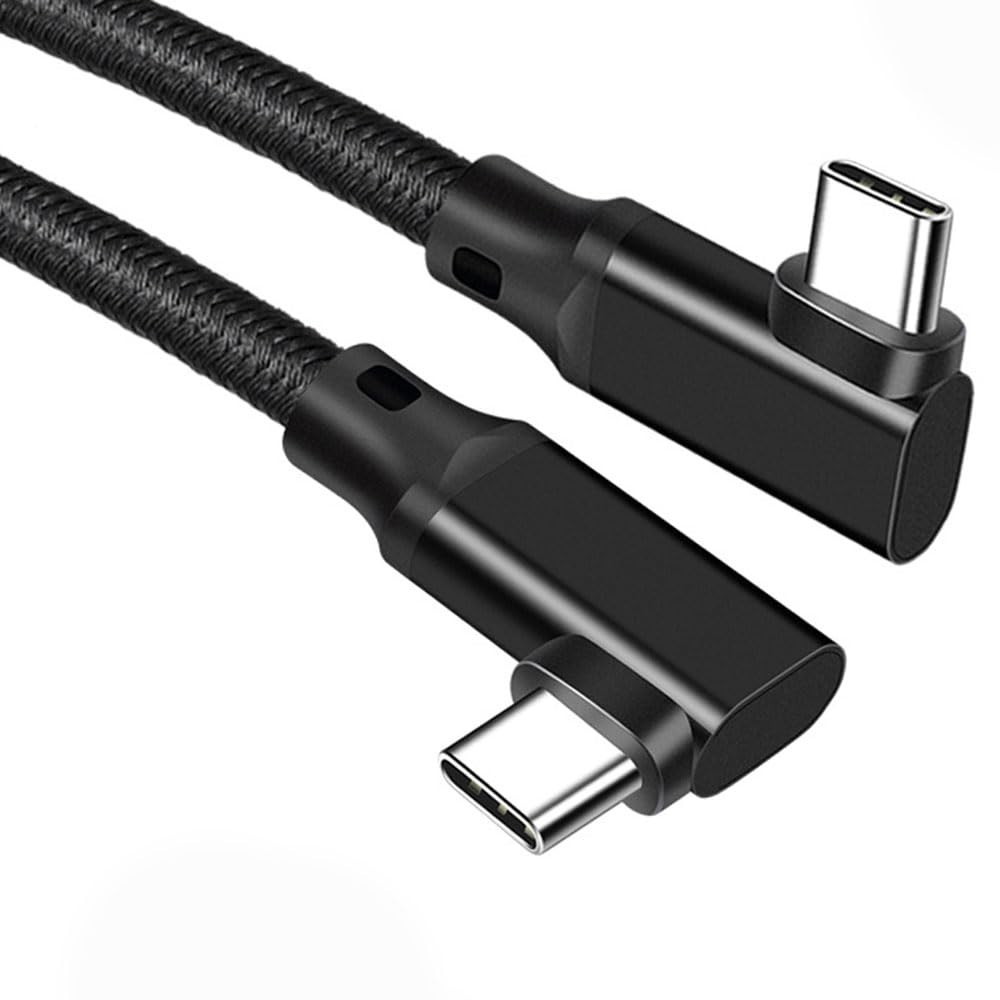 Linktaogere Short Link Cable 20cm/7.87inch, 90 Degree Right Angled USB C to...