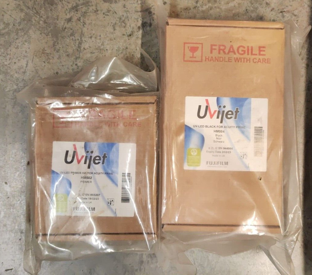 2x Genuine FUJIFILM Uvijet UV-LED inks For Acuity Prime (HM004 + HM502)