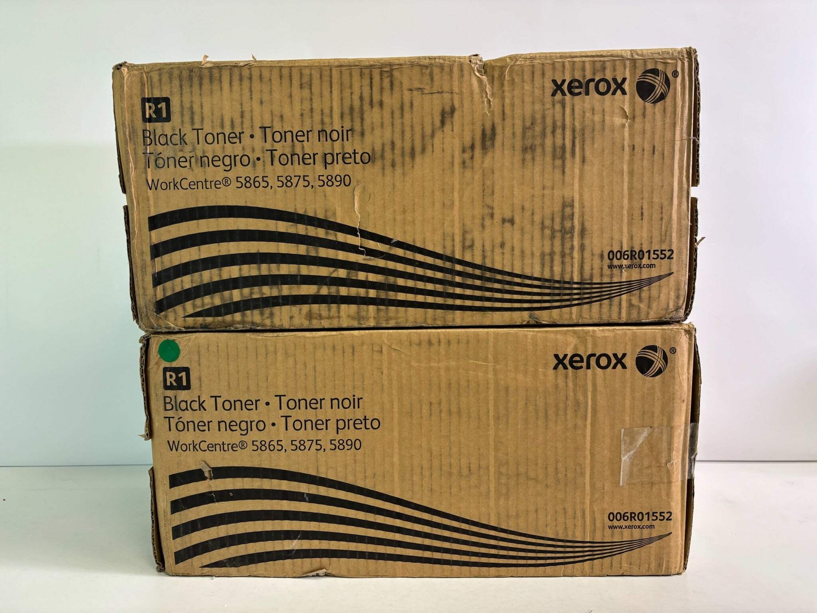 2 Genuine Xerox Workcentre 5865/5875/5890 Black Toners 006R01552 (4 bottles)