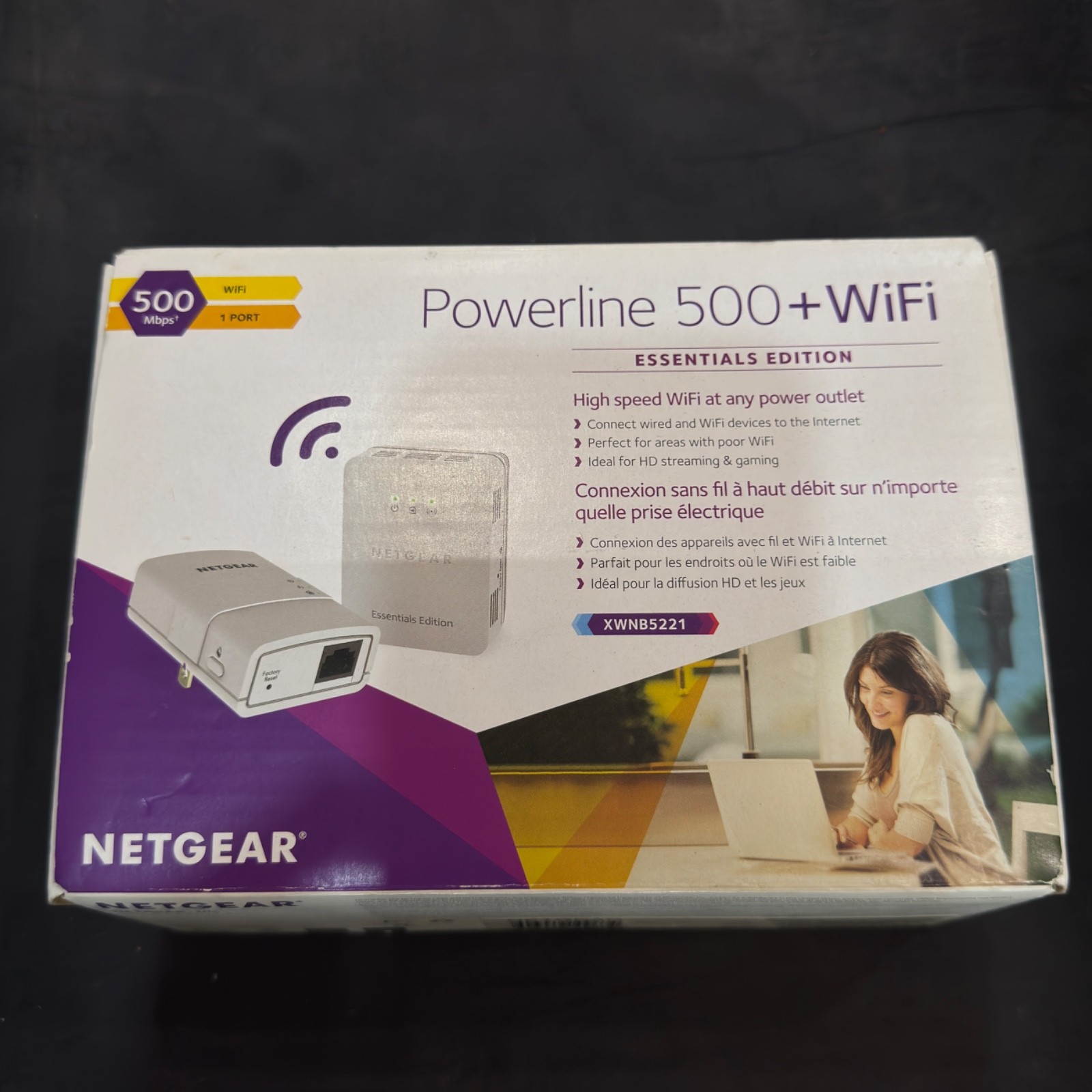 Netgear Powerline 500 + WiFi 2.4GHz 802.11 b/g/n wireless,