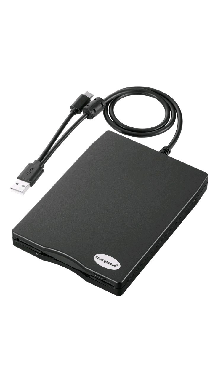 Chuanganzhuo Floppy Disk Reader 3.5 inch External USB Inch, Black