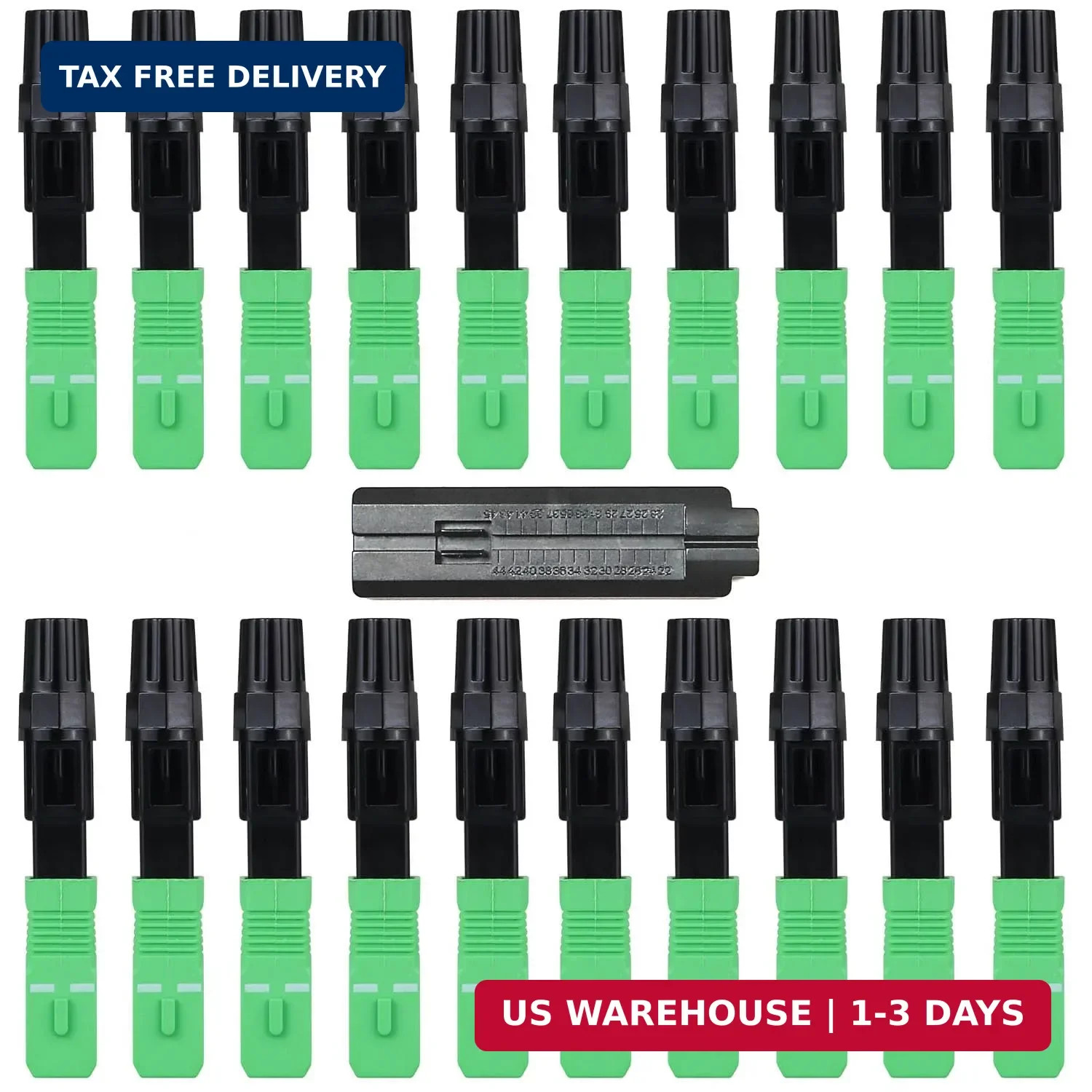 20-Pack FTTH SC/APC Fiber Quick Connector, Optic Fiber Fast Connector Adapter fo