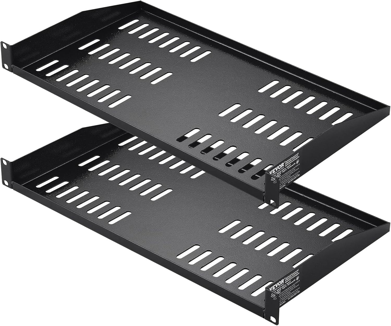 2PCS 1U Server Rack Shelf, Universal Vented Rack Mount Cantilever Tray for 19"
