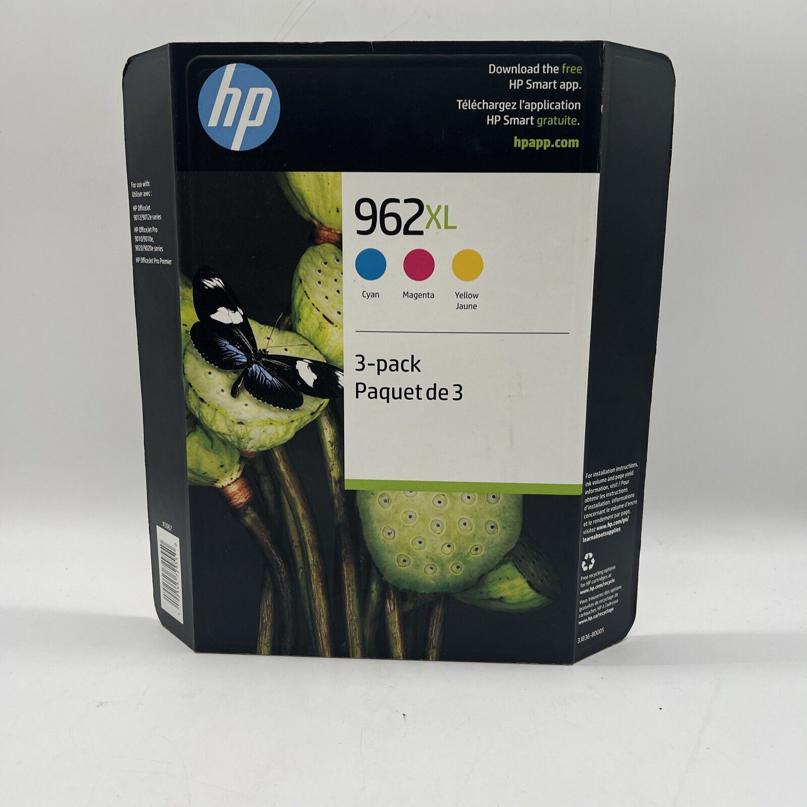 HP 3 Pack High Yield Inkjet Cartridge Yellow Magenta Cyan Exp 2026