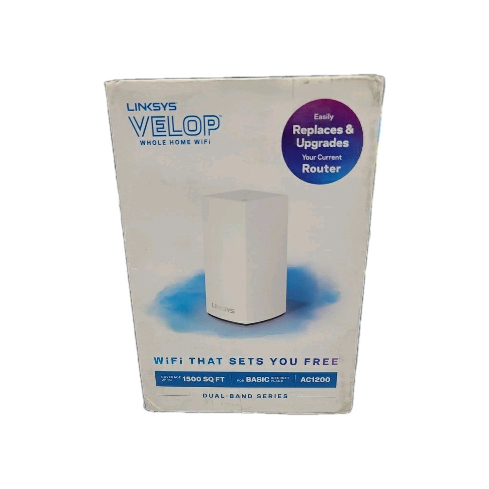 Linksys Velop AC1200 Dual Band Whole Home Wifi  1500 Sq Ft - OBN , D3