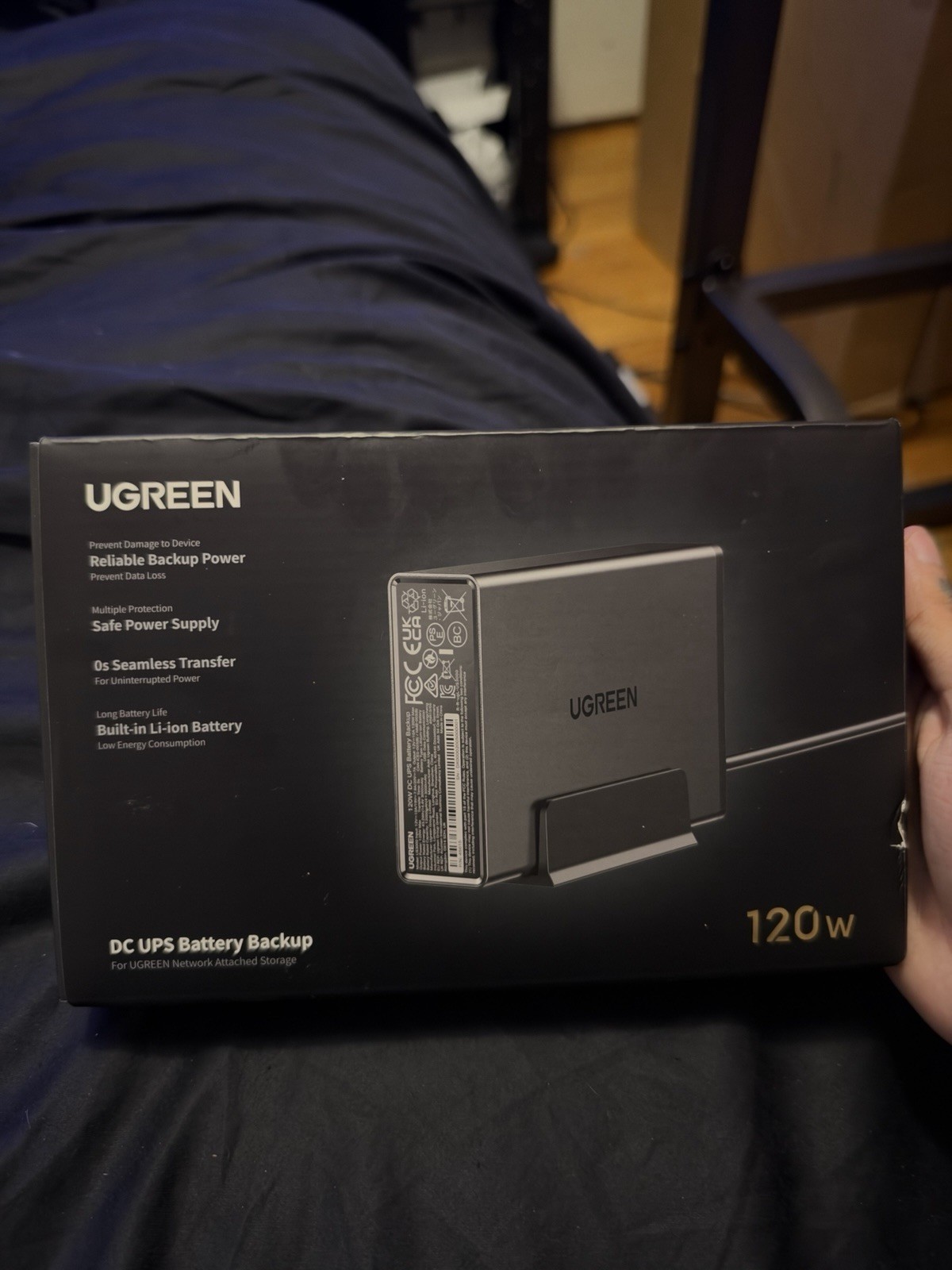 UGREEN US3000 120W DC UPS 12000mAh NAS Battery Backup New Sealed