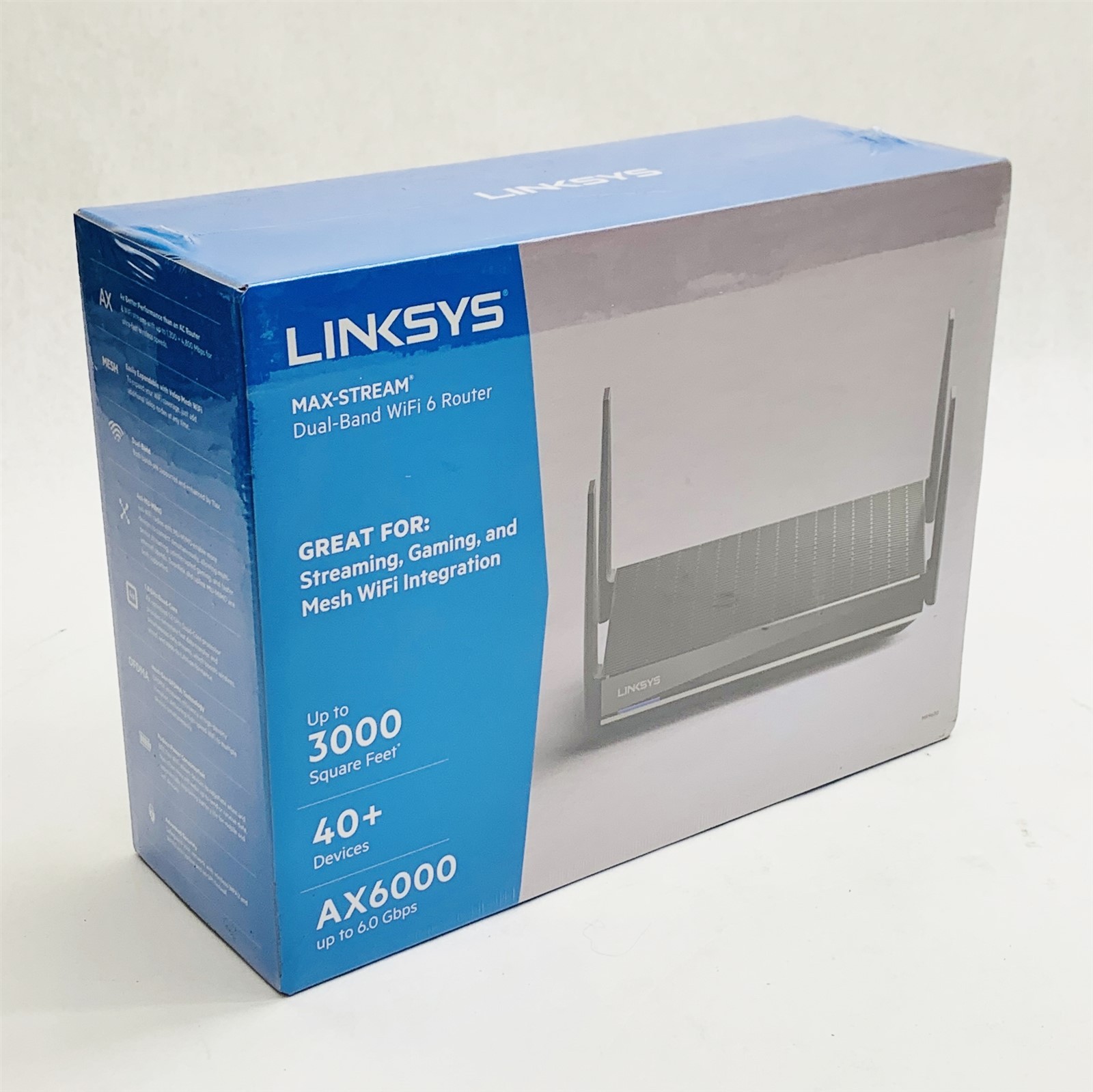 Linksys MR9600 Dual Band WiFi 6 AX6000 up to 6.0Gbps Mesh Router *Sealed New*