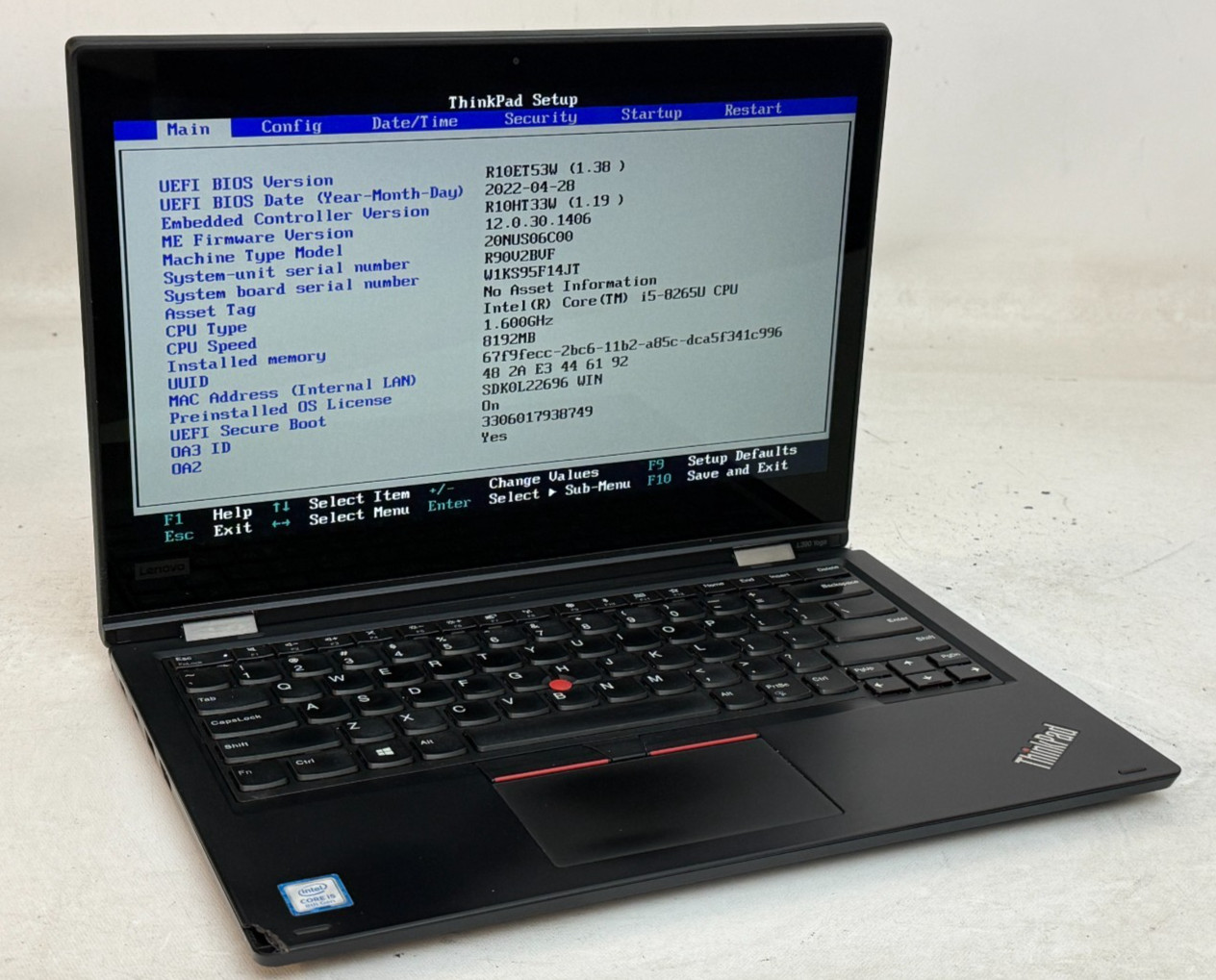 Lenovo ThinkPad L390 Yoga 2in1 13.3" (i5-8265u - 8GB RAM - 256GB - Win11Home)