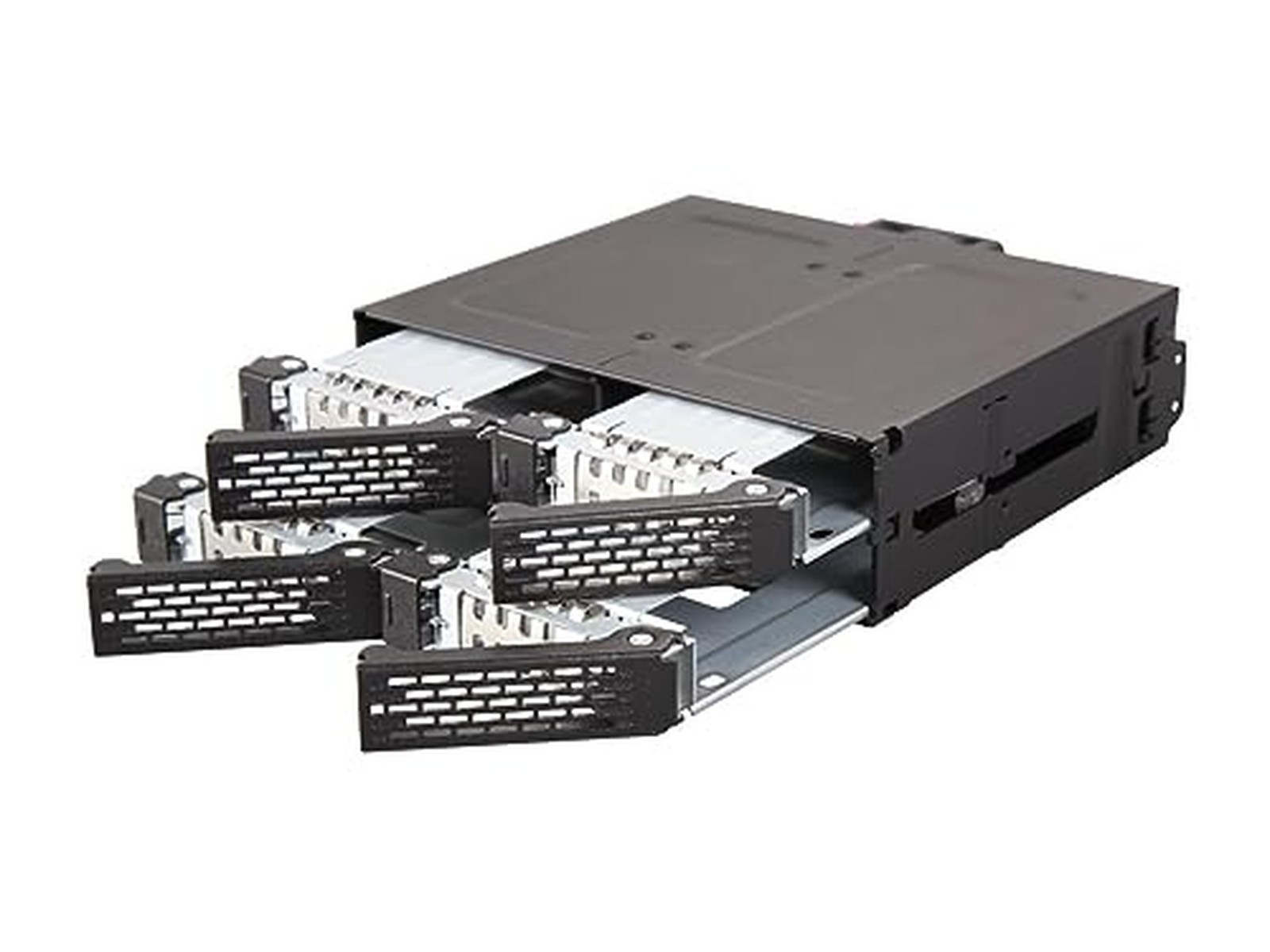 ICY DOCK 4 Bay 2.5 SAS/SATA HDD/SSD Metal Mobile Rack Enclosure for 5.25" Bay...