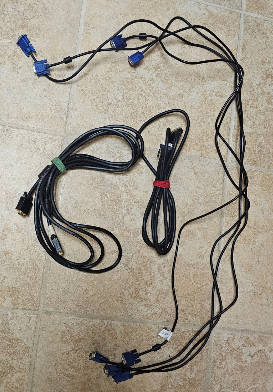 SVGA/VGA Monitor Male to Male Extension Cables 6' and 12' lengths