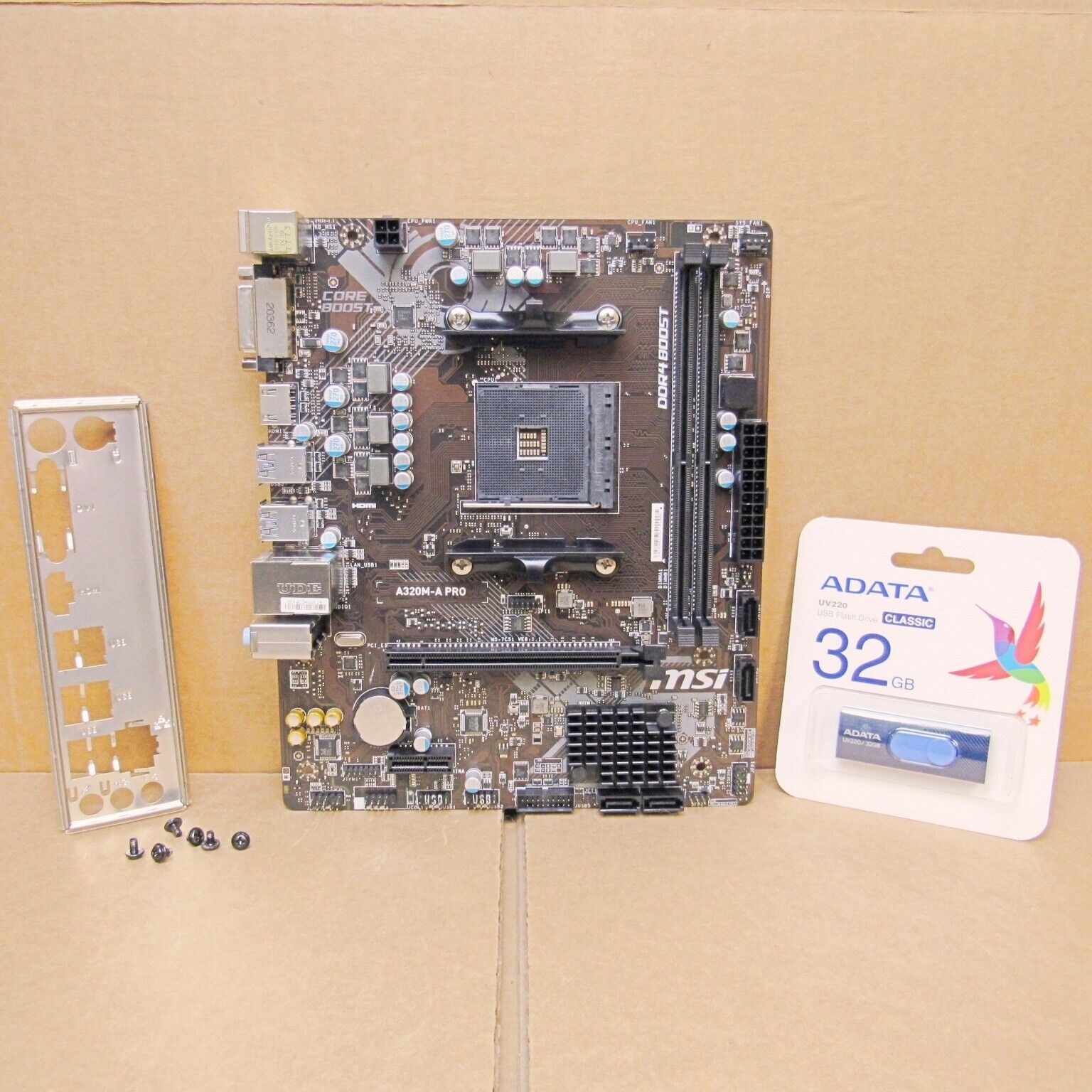 New MSI A320M-A PRO Motherboard w/AM4 and Micro ATX...Windows 10 Home Available