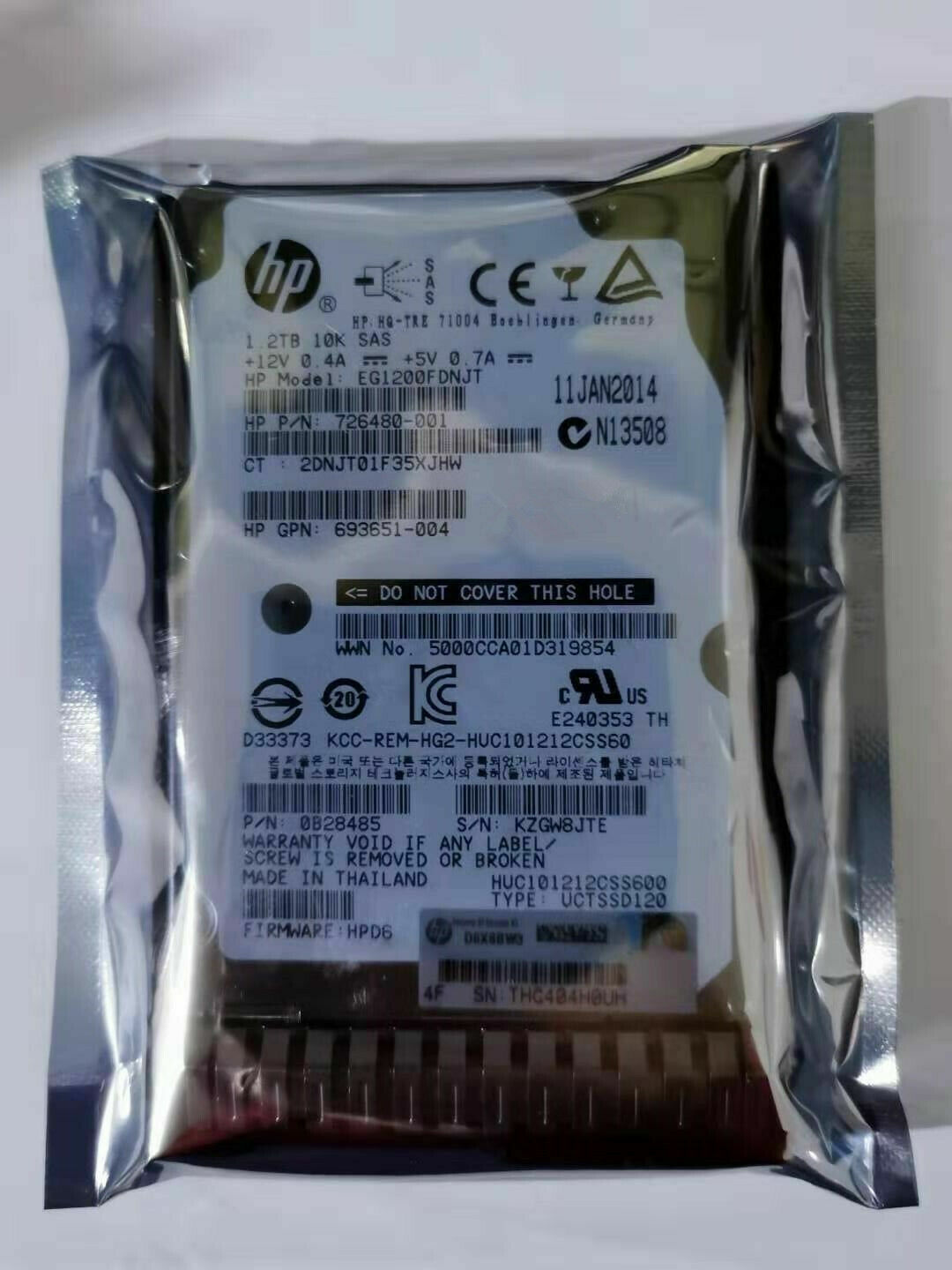 HPE 693641-001 697574-B21 697631-001 SAS 1.2TB 2.5''6G 10K SFF Hard Drive HDD