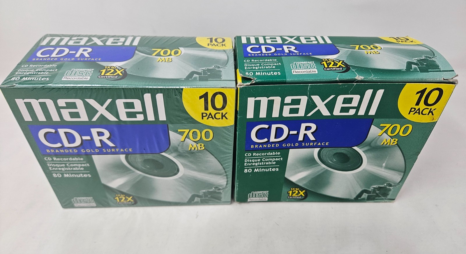 Lot of 16 - Maxwell CD-R Gold Music 80 Minutes 700MB