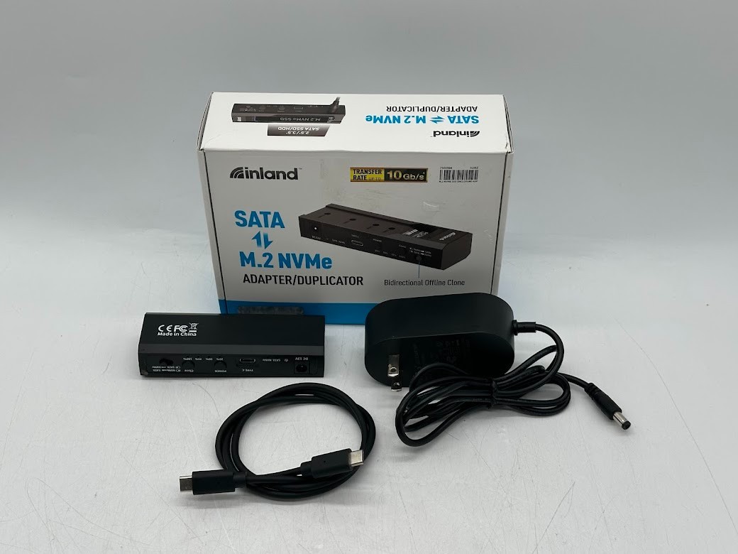 Inland USB Type C 10Gbps Dual Bay HDD/NVMe M2 SSD Clone Converter