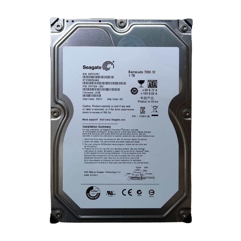 Seagate Barracuda 7200.12 1TB ST31000524AS 7200RPM SATA 3.5" Internal Hard Drive