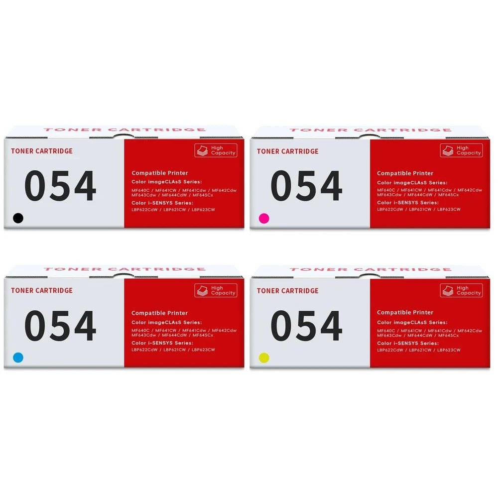 Cartridge 054 CRG-054 4 Pack Canon ImageCLASS MF644Cdw Toner MF642C Work