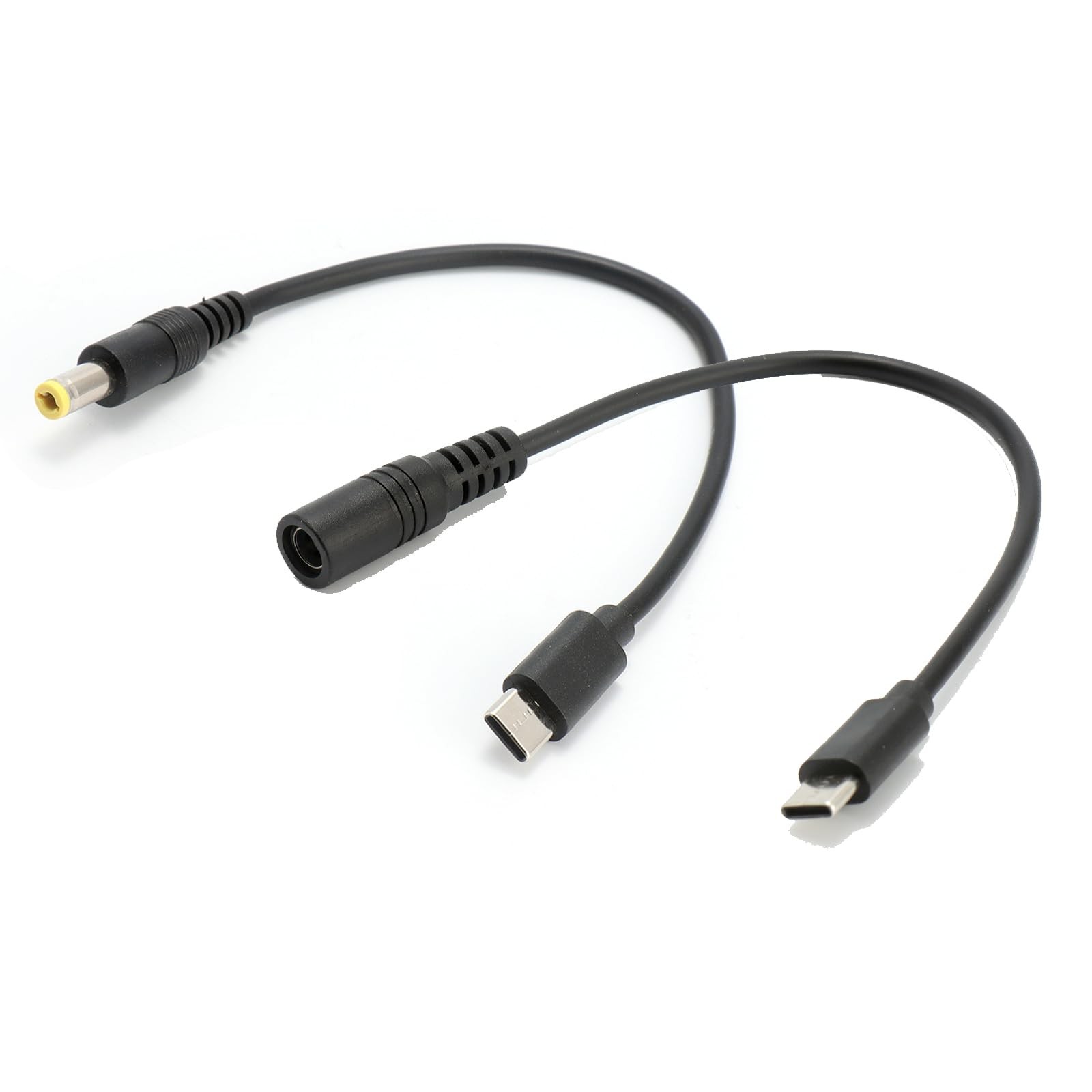 DIANN 2pcs DC 5.5mm x 2.5mm to USB C Power Cord 5V 5A 15 centimeters