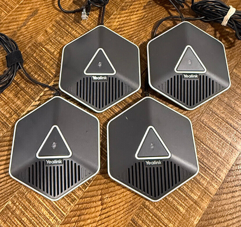 4-Pack Yealink CPE80 Expansion Microphone / Conference Phone Extension MIC