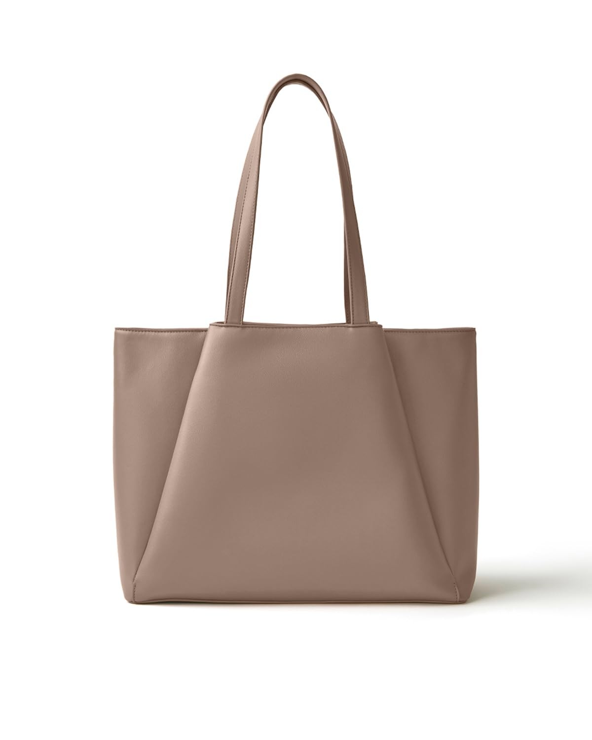 Work Tote Bags for Women 15.6 Inch Laptop with Zip Compartments Taupe