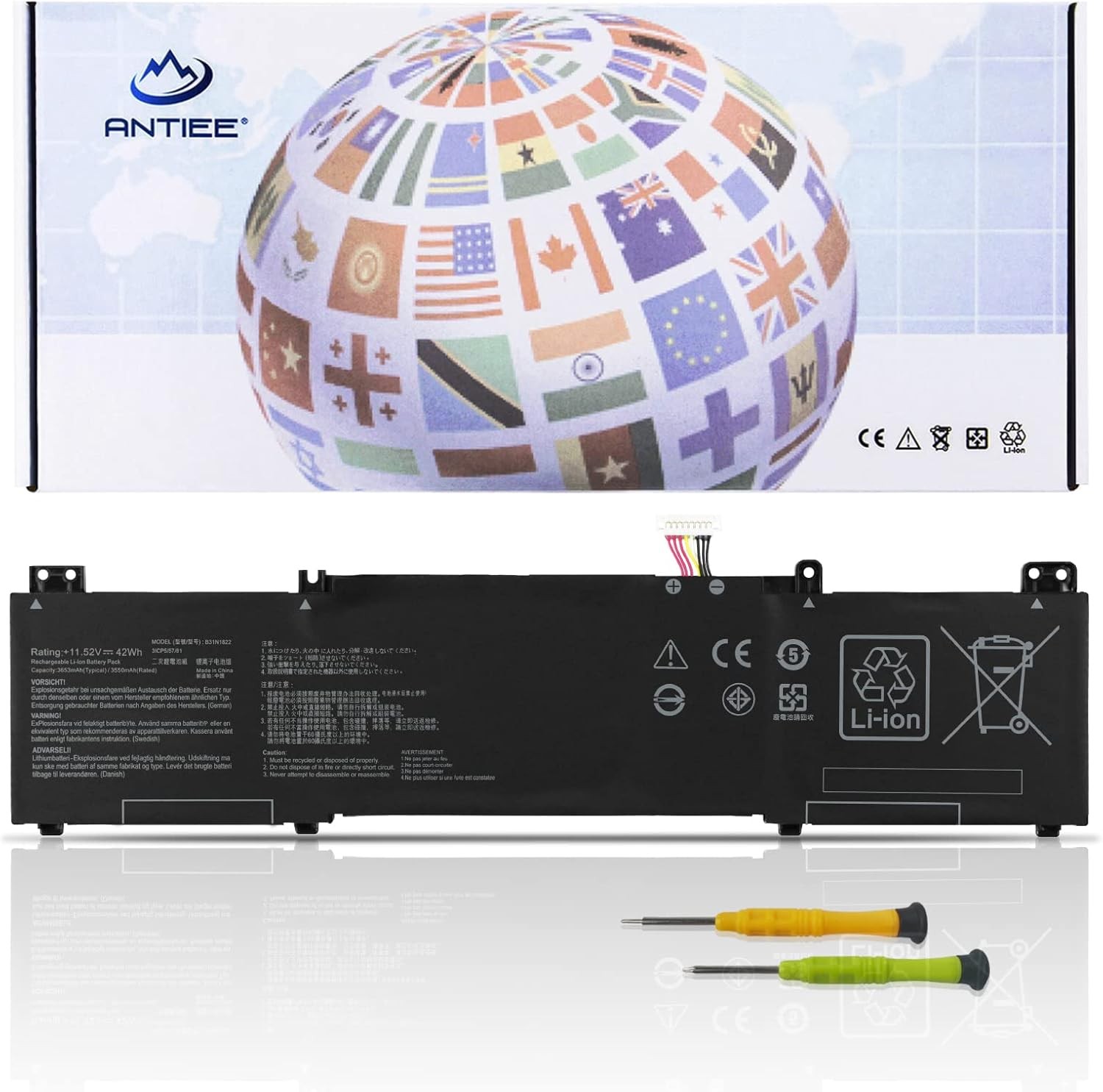 B31N1822 Laptop Battery for Asus ZenBook Flip 14 UM462 UX462D UX462 UX462DA