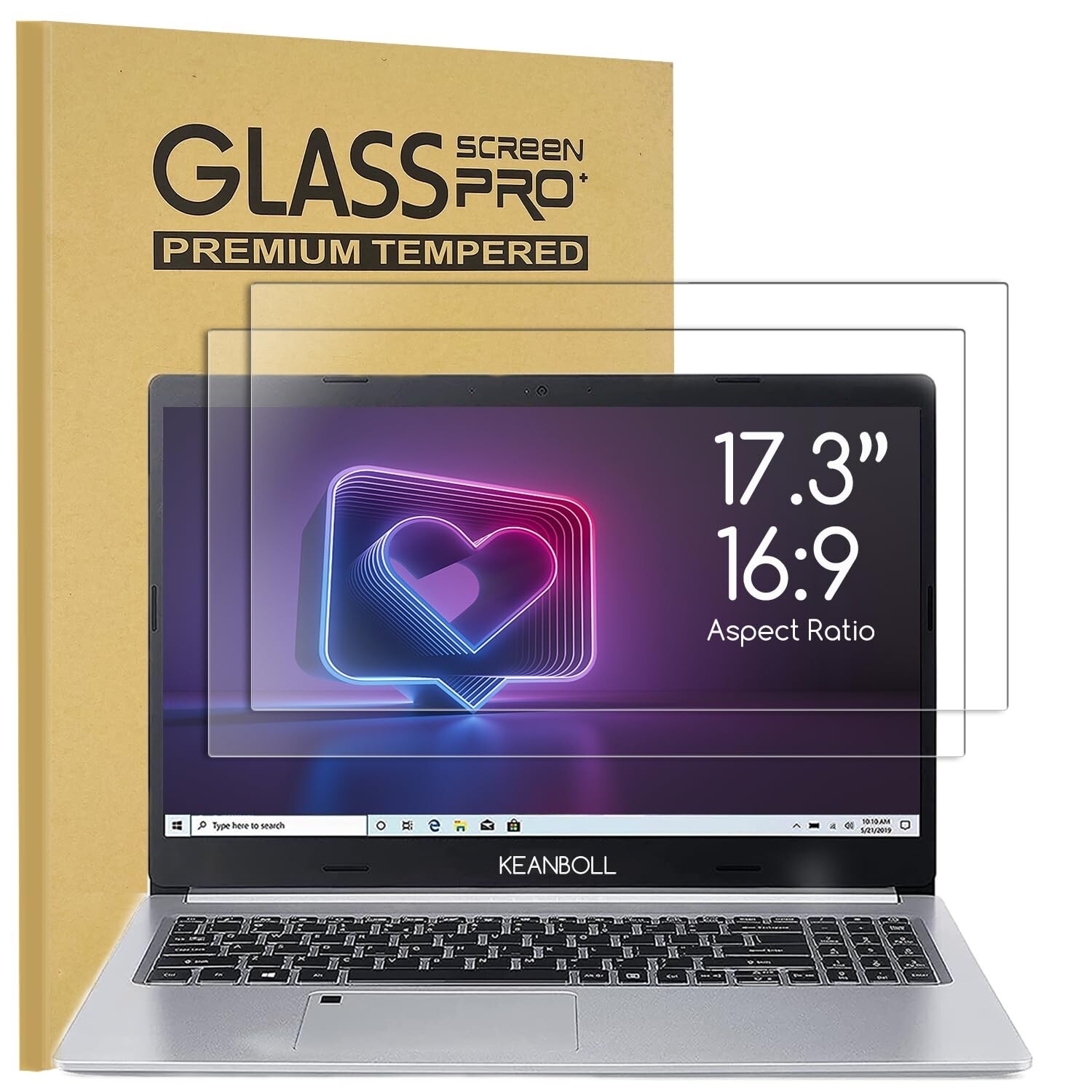 (2-Pack) 17.3 inch Tempered Glass Laptop Screen Protector for 17.3" HP/Dell/A...