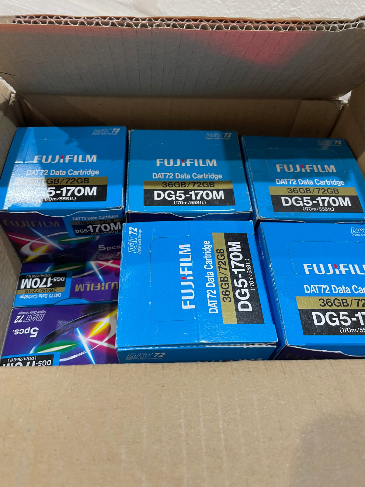 5 pack DAT72 Tape Cartridge FUJI DG5-170M, 36/72GB 4mm DDS-5, DAT 72 26046172