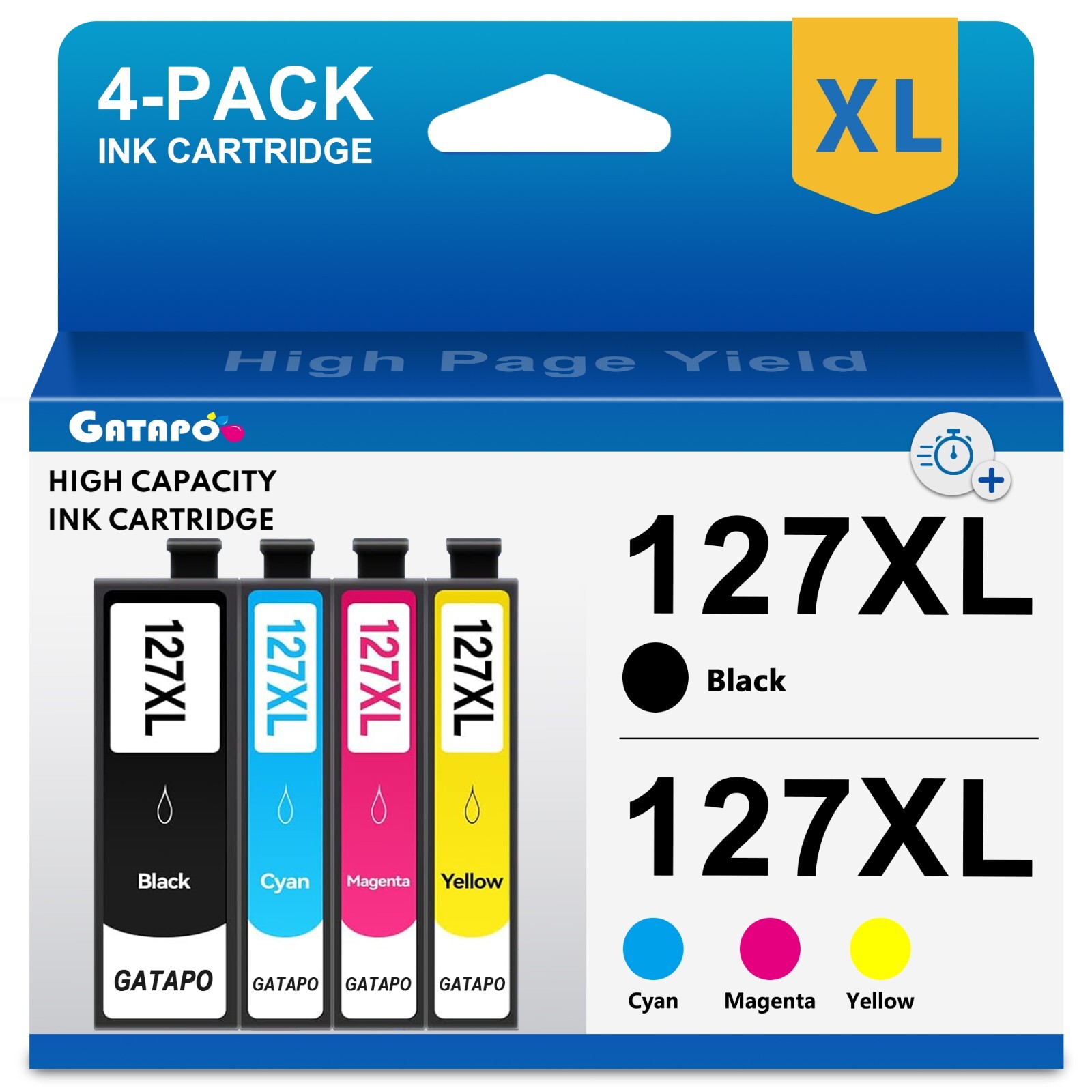 Compatible 127XL Ink  for Epson 127 WorkForce 60 545 630 3520 7010