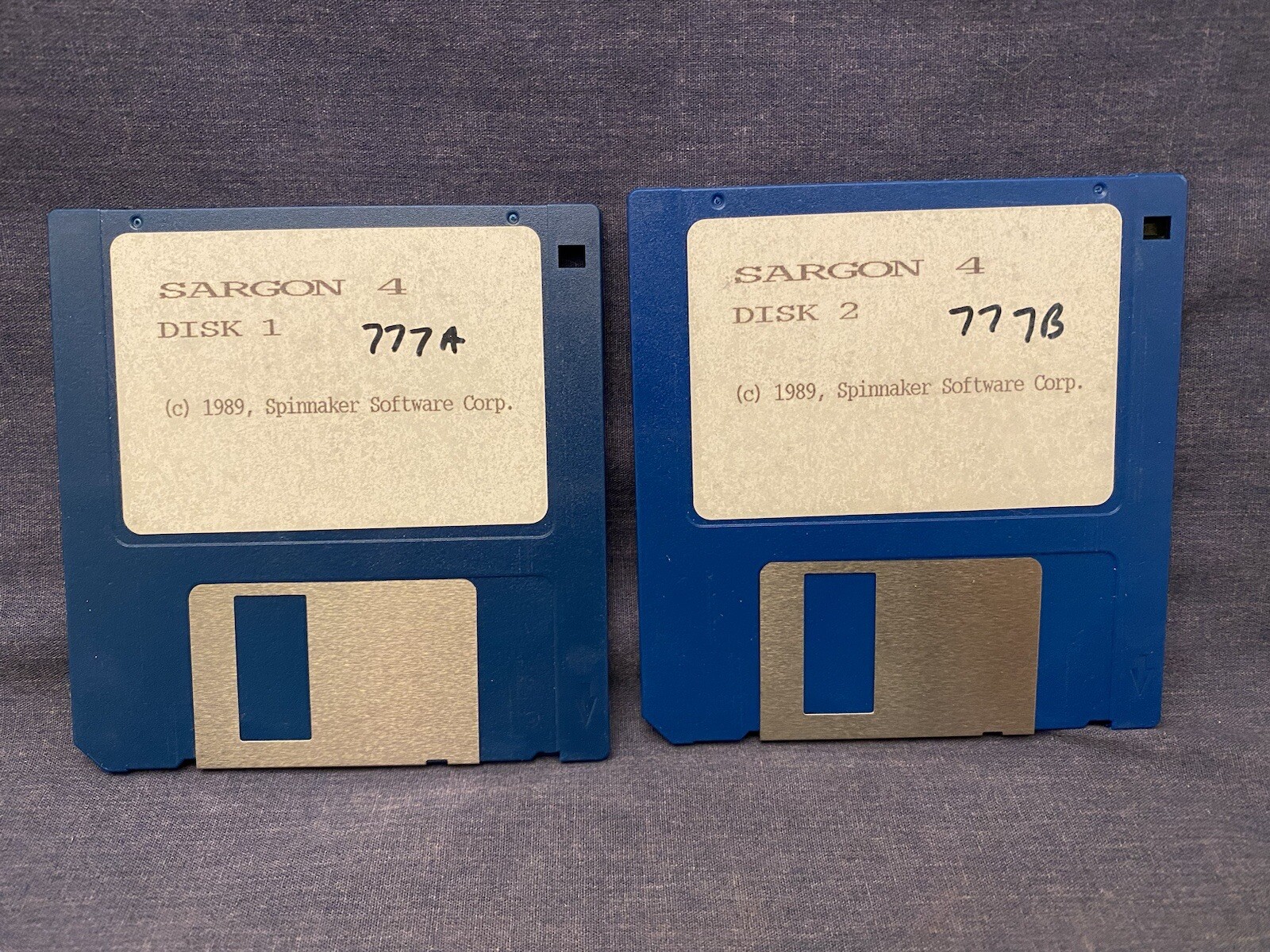 1989 Vintage PC Computer Game 3.5" Floppy Disk SARGON 4 Spinnaker Software Rare