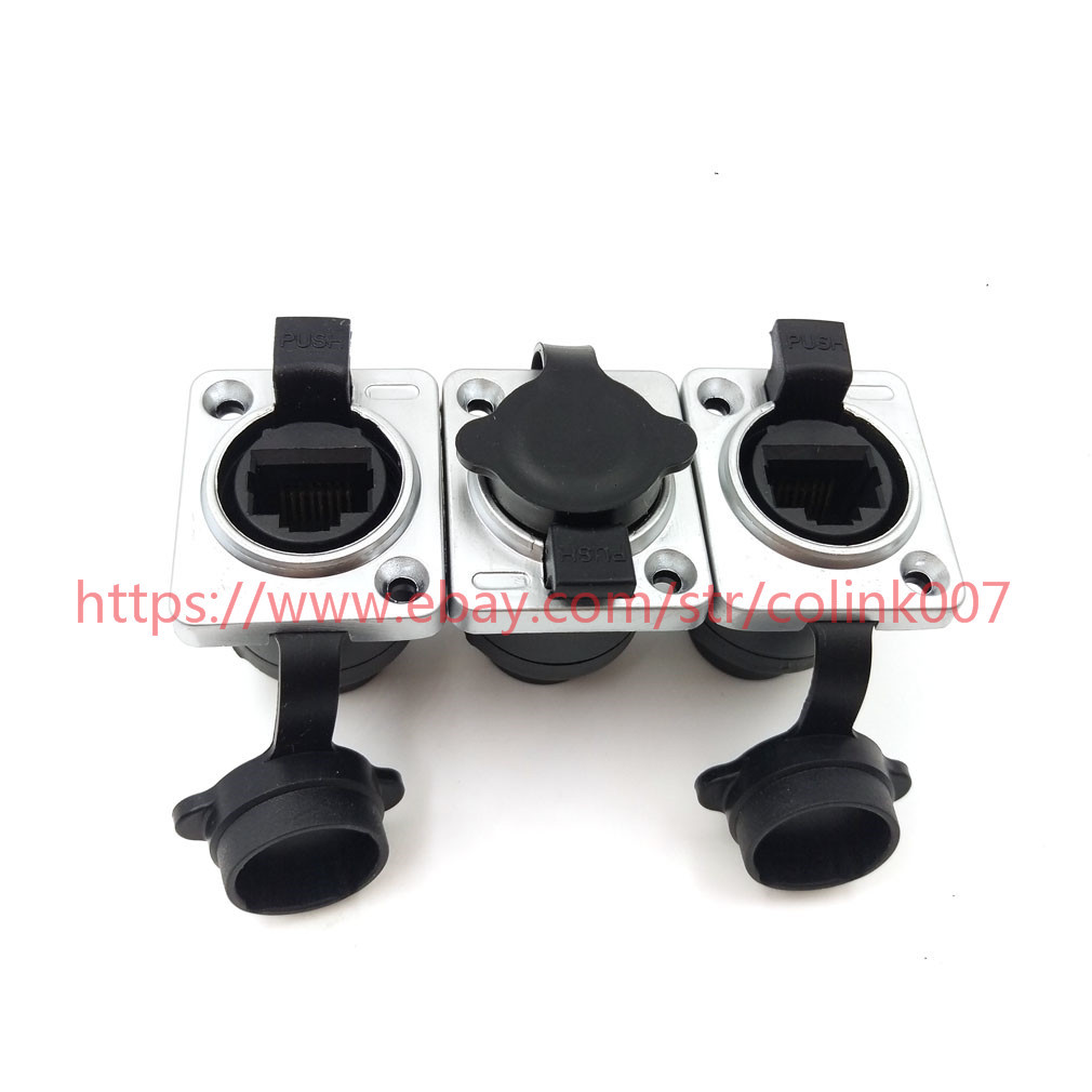 RJ45 Connector Waterproof,RJ-45 Ethernet Signal Connector fit CAT 5/6 IP65