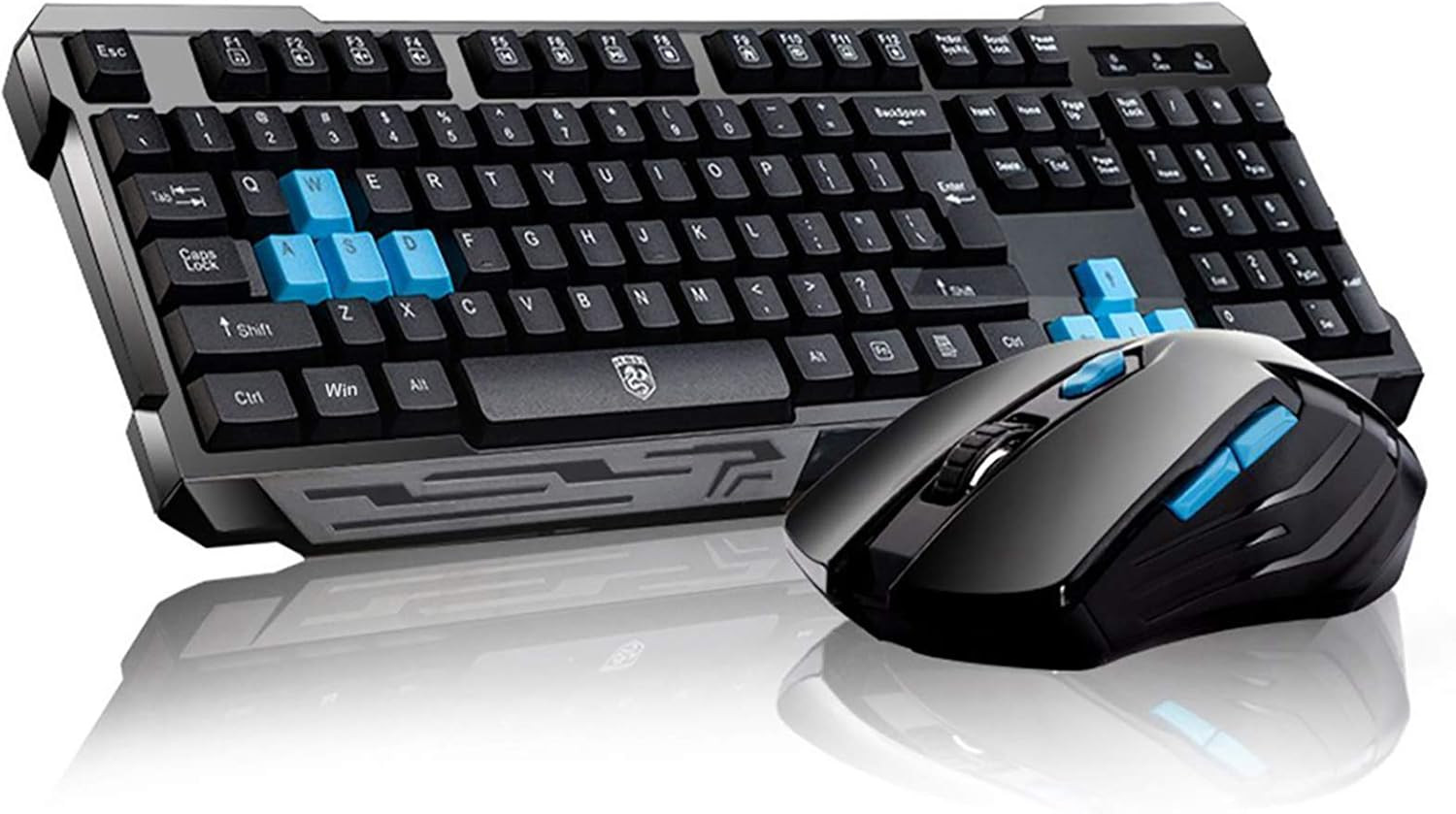 Keyboard Mouse Combos, Waterproof Multimedia 2.4Ghz Wireless Gaming Keyboard wit