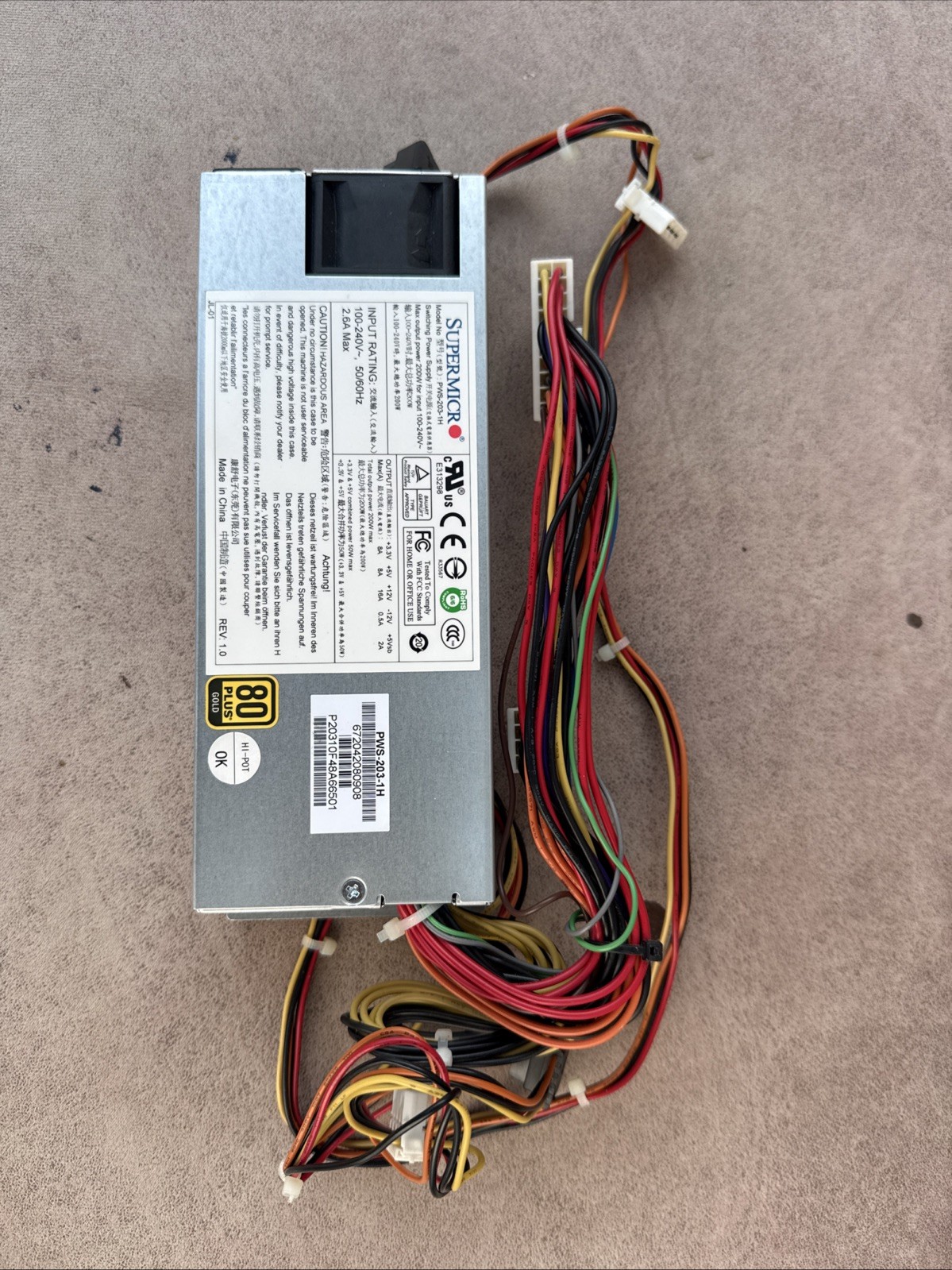 Supermicro Switching Power Supply 200W PWS-203-1H 