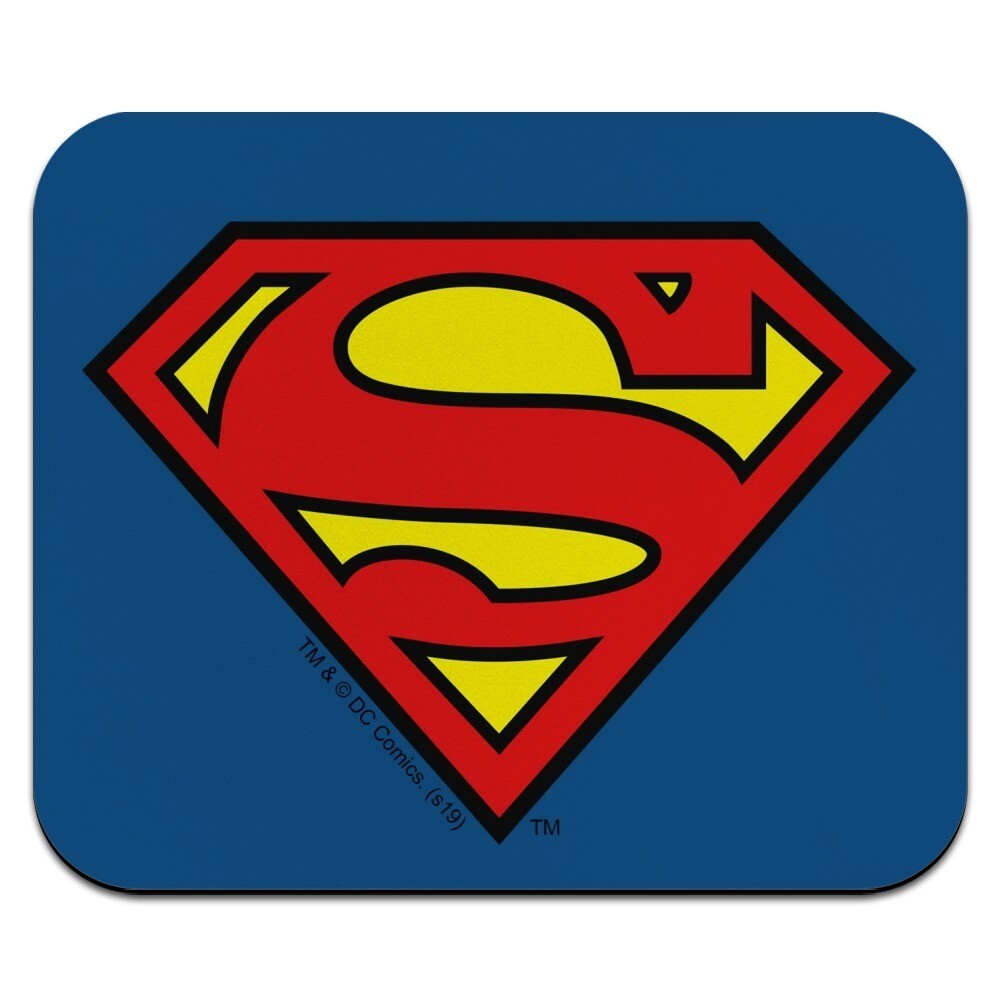 Superman Classic S Shield Logo Low Profile Thin Mouse Pad Mousepad