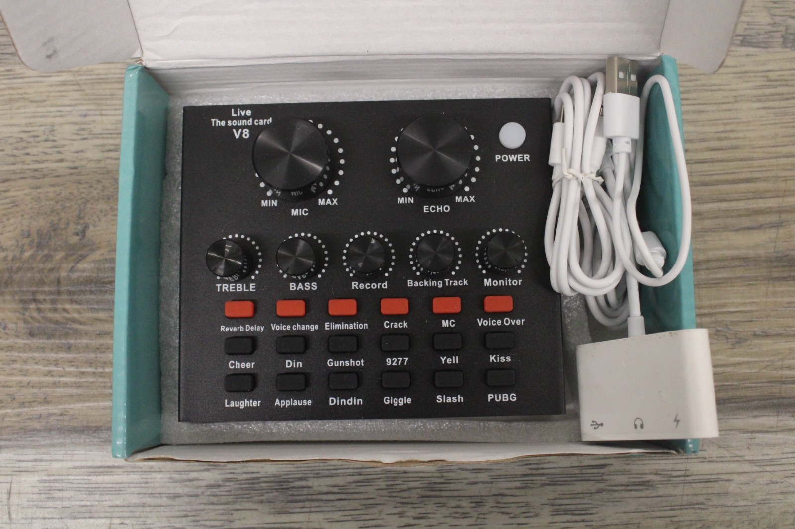 REMALL V8 Live the Sound Card USB V8 Live External Sound Mixer Board