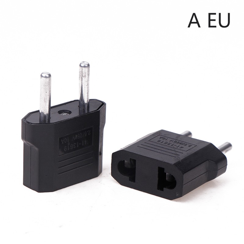 2Pcs European US AU EU US To EU/EU To US Plug Adapter Euro Travel Power Adapt A5