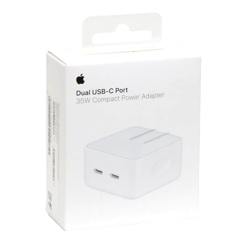 35W Dual USB-C Port Compact Power Adapter NEW