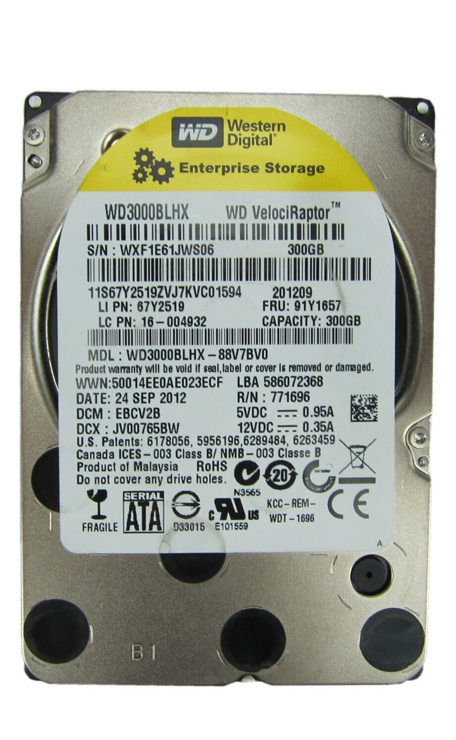 IBM 91Y1657 300GB 10K RPM 16MB SATA 2.5" Hard Drive