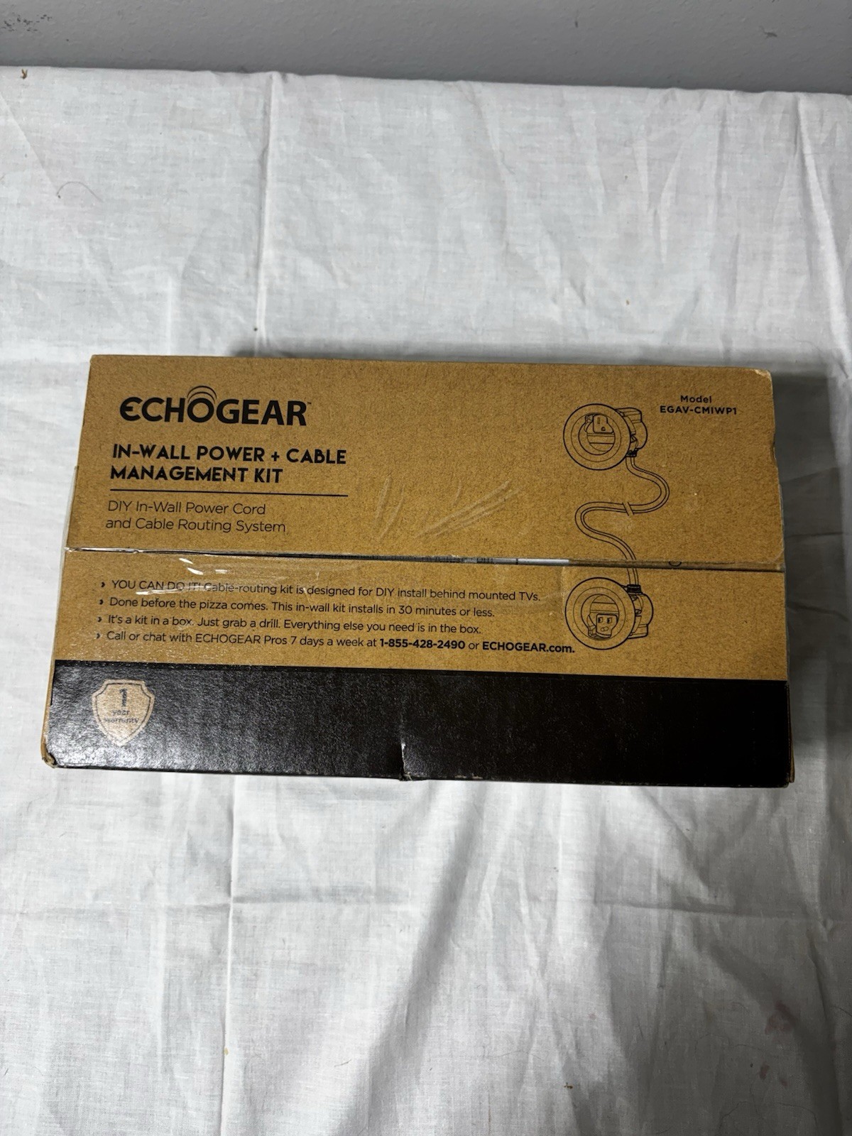 ECHOGEAR In-Wall Power & Cable Management Kit Hidden TV Wire Routing EGAV-CMIWP1