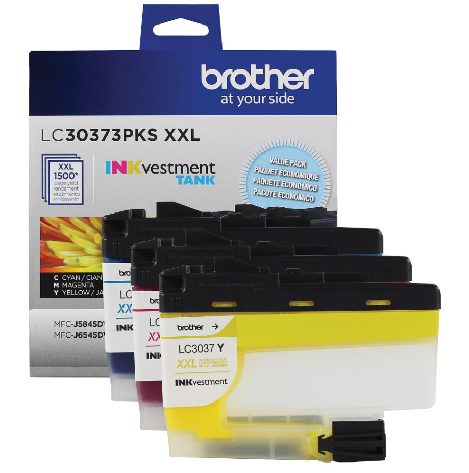 Genuine OEM Brother LC30373PKS XXL 3-Pack High Yield Color Ink Cartridges 12/27